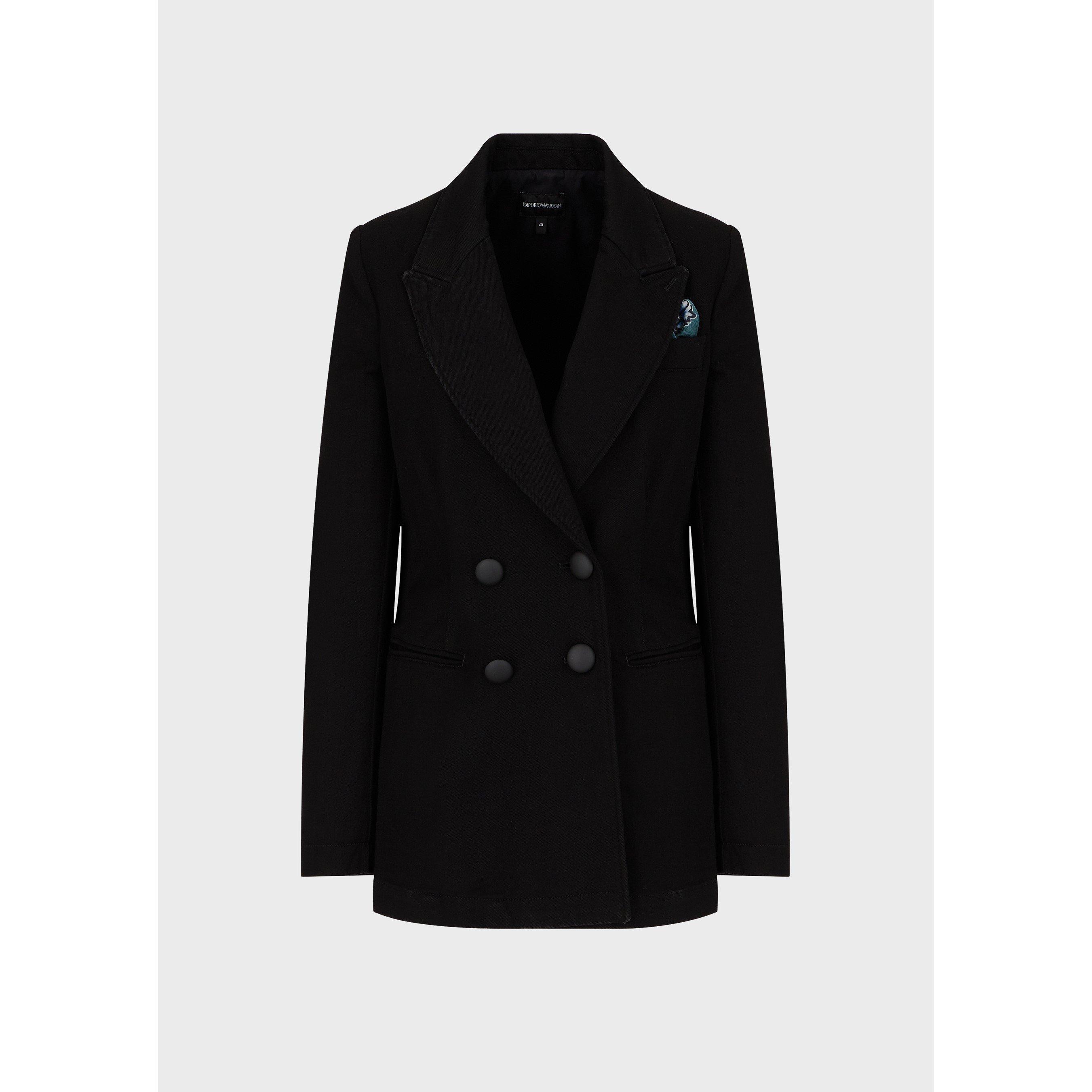 Black - Emporio Armani - Women's Double Breasted Tailored Blazer - 6