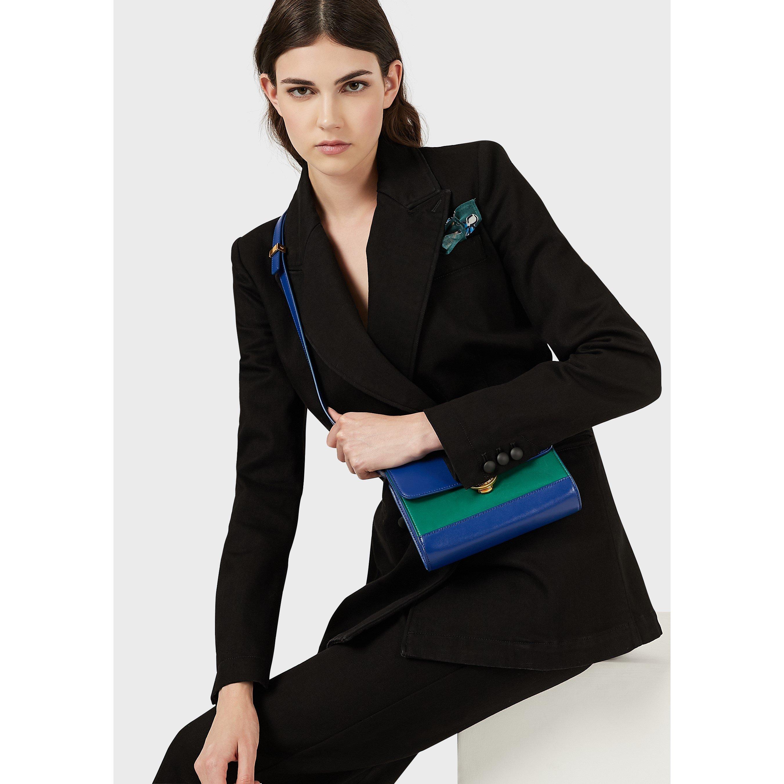 Black - Emporio Armani - Women's Double Breasted Tailored Blazer - 5