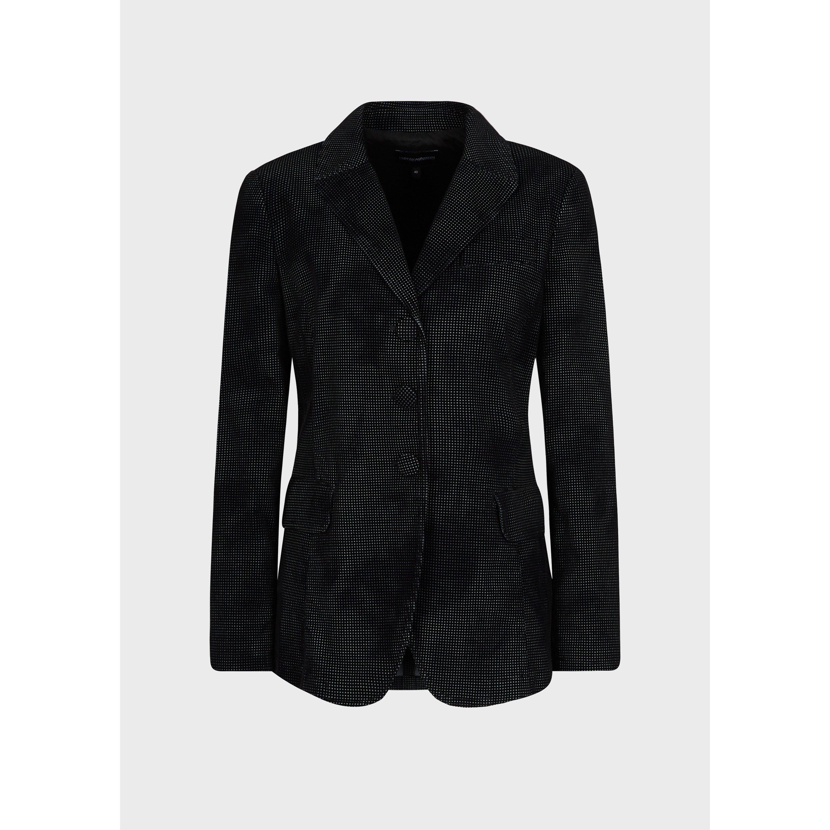 Check Blue - Emporio Armani - Women's Structured Blazer - 5