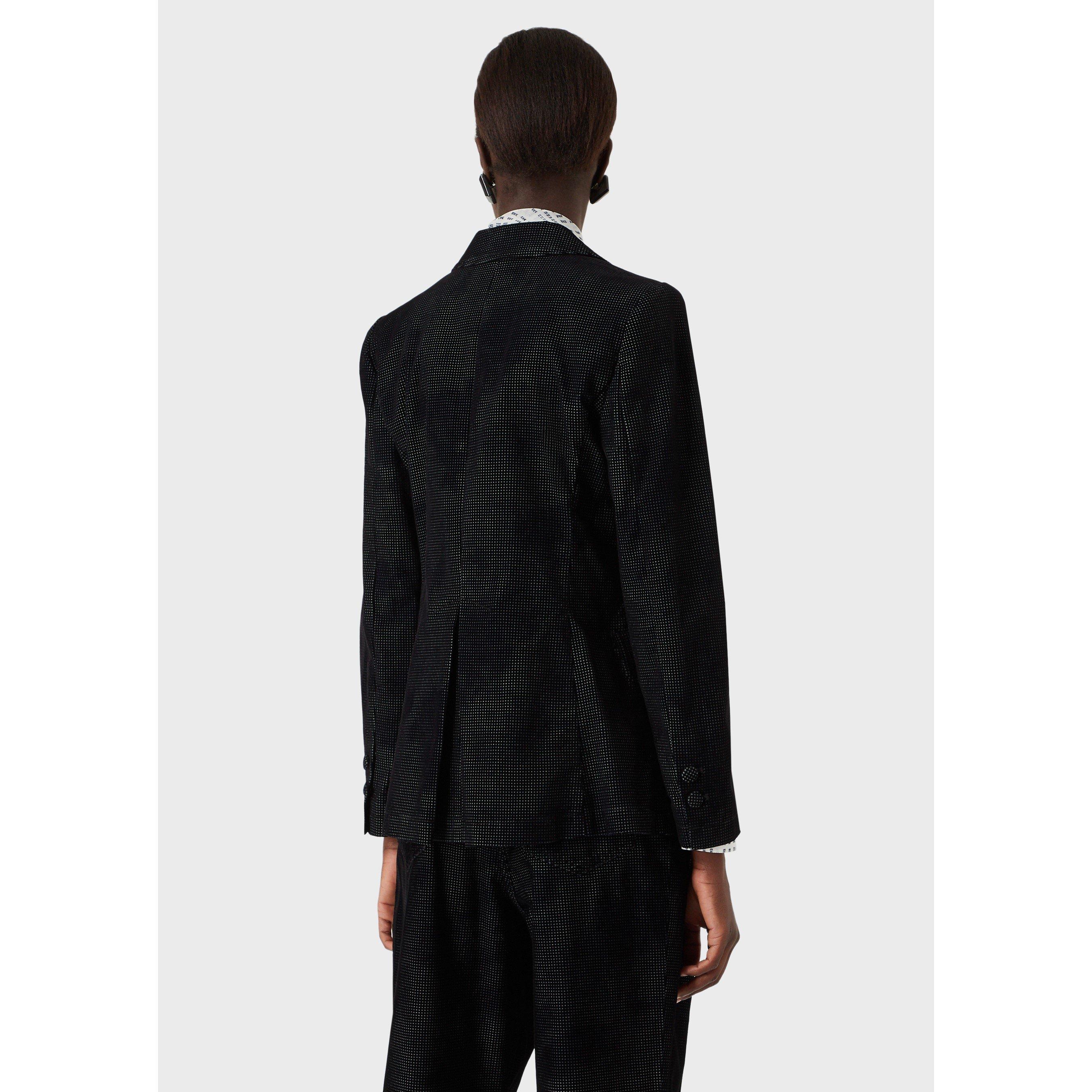 Check Blue - Emporio Armani - Women's Structured Blazer - 2