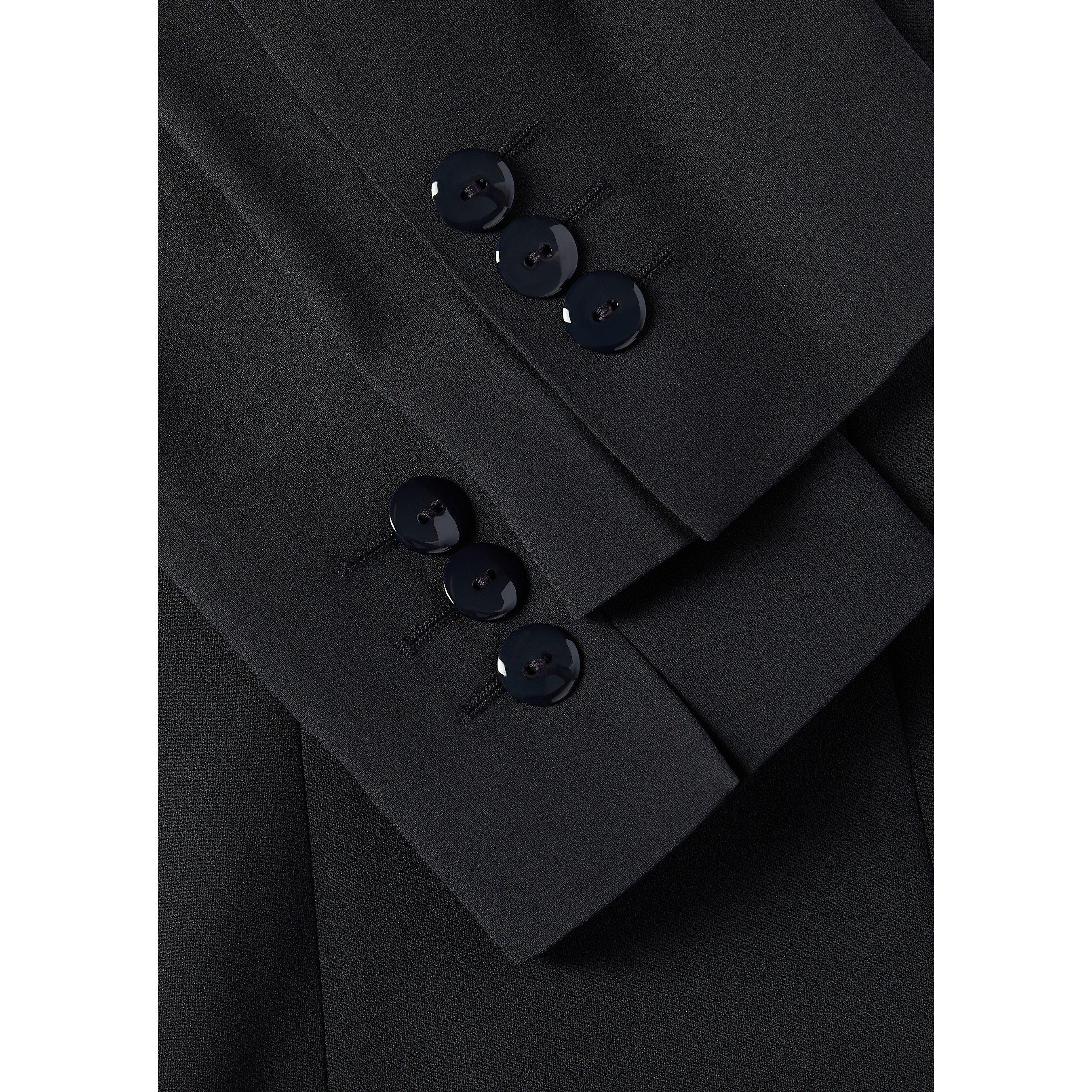 Navy Blue - Emporio Armani - Women's Tailored Structured Blazer - 3