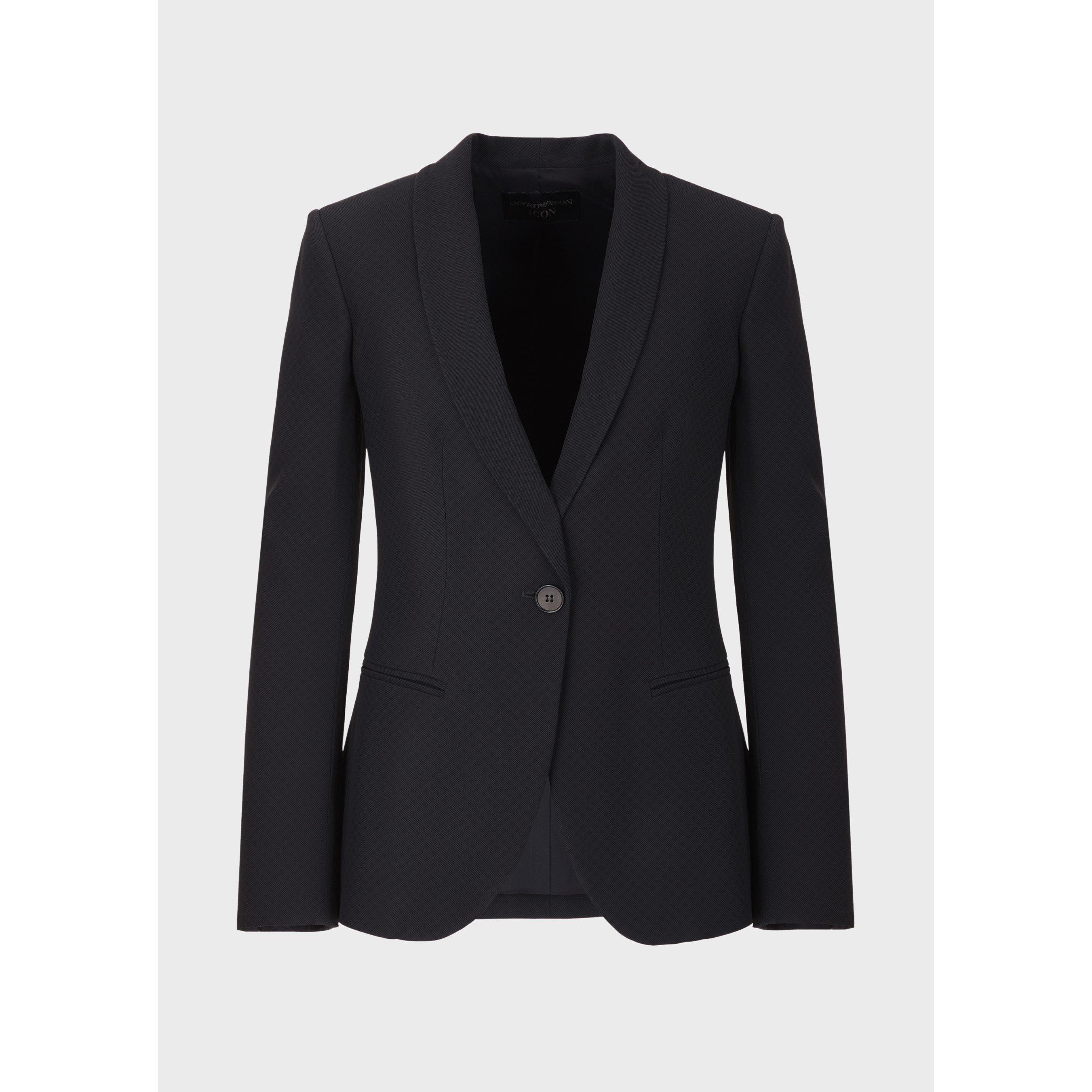 Navy Blue - Emporio Armani - Women's Lightweight Tailored Blazer - 5