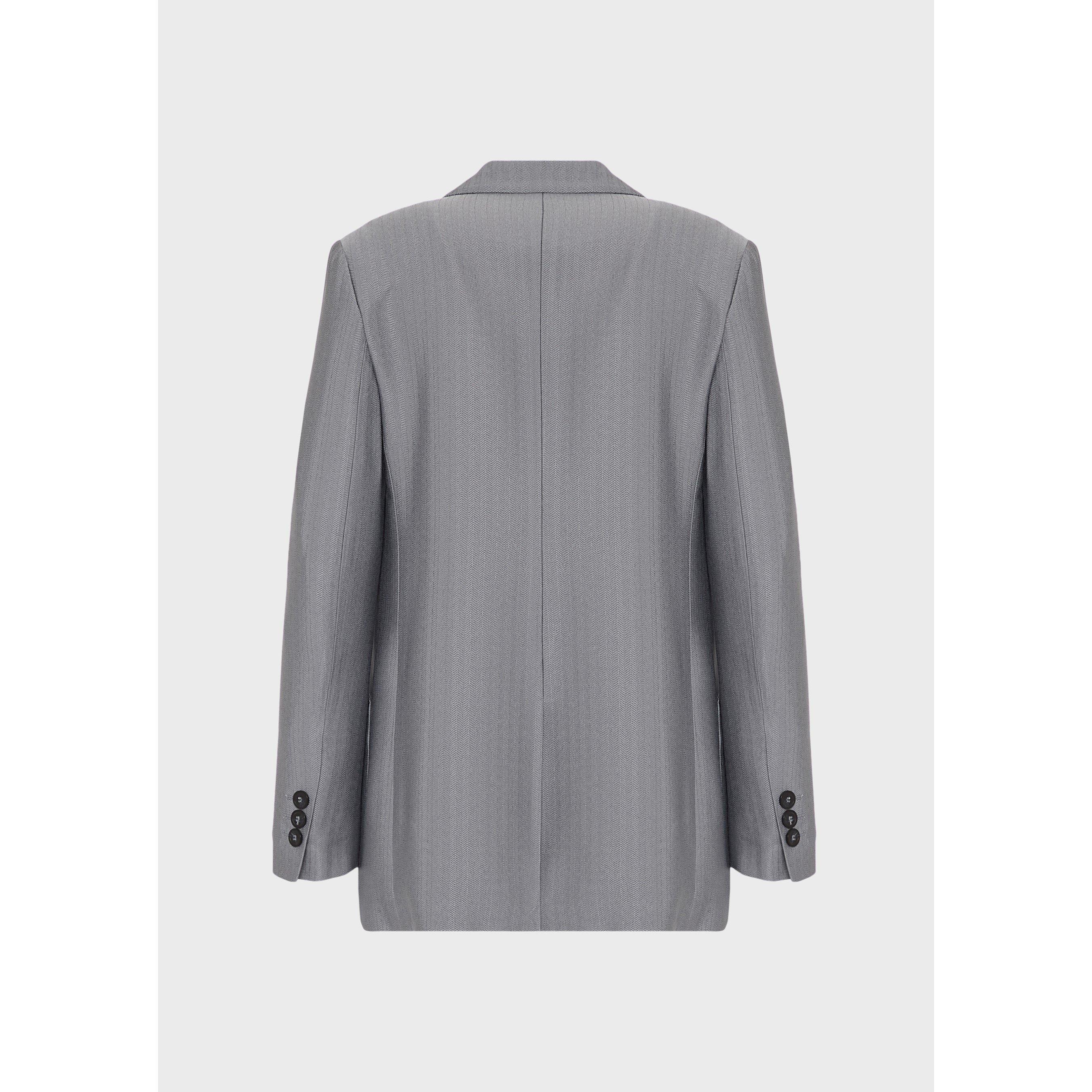Grey Check - Emporio Armani - Women's  Tailored Fit Blazer - 4