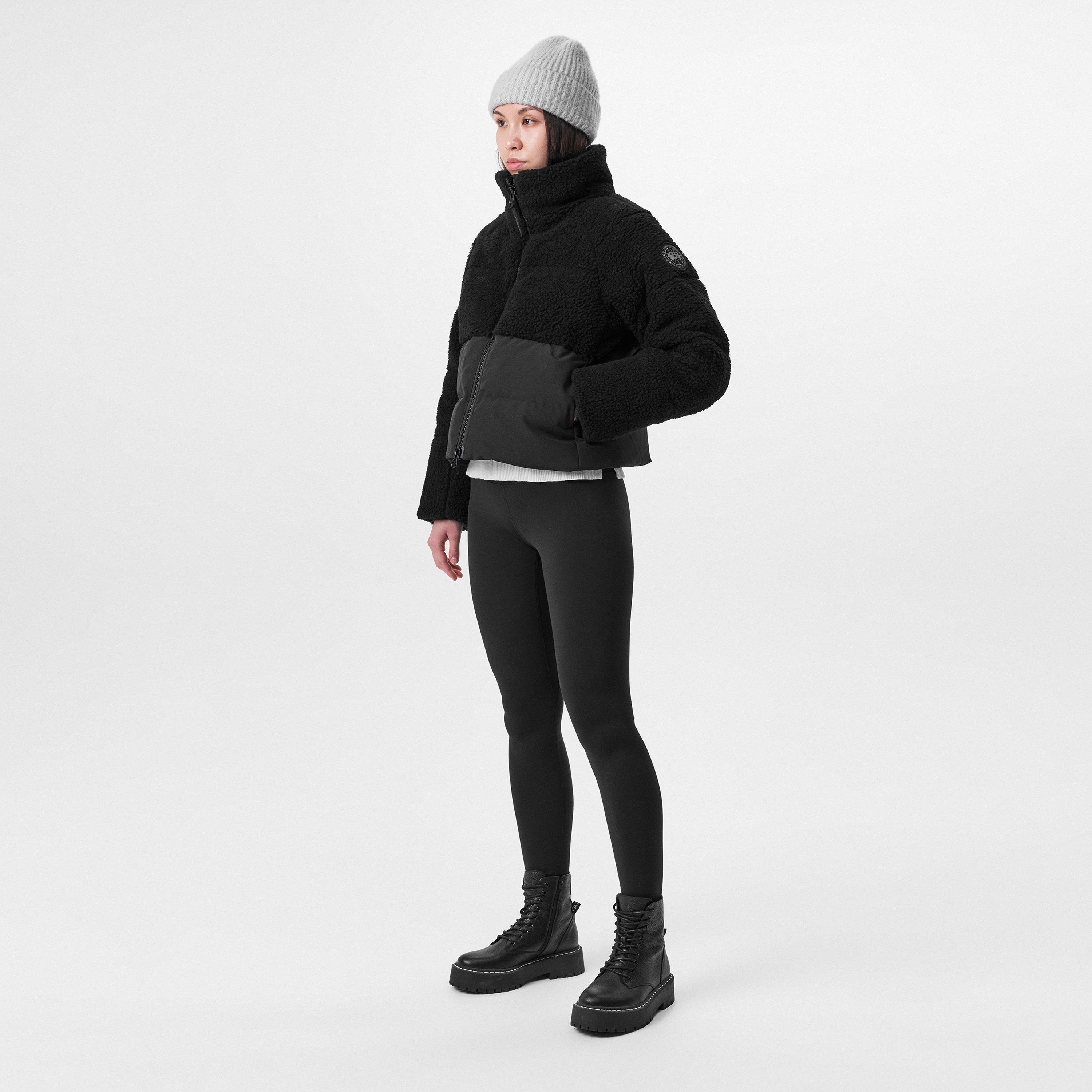 Black - Canada Goose - Women's Elora Water Resistant Long Sleeve Short Puffer Jacket - 5