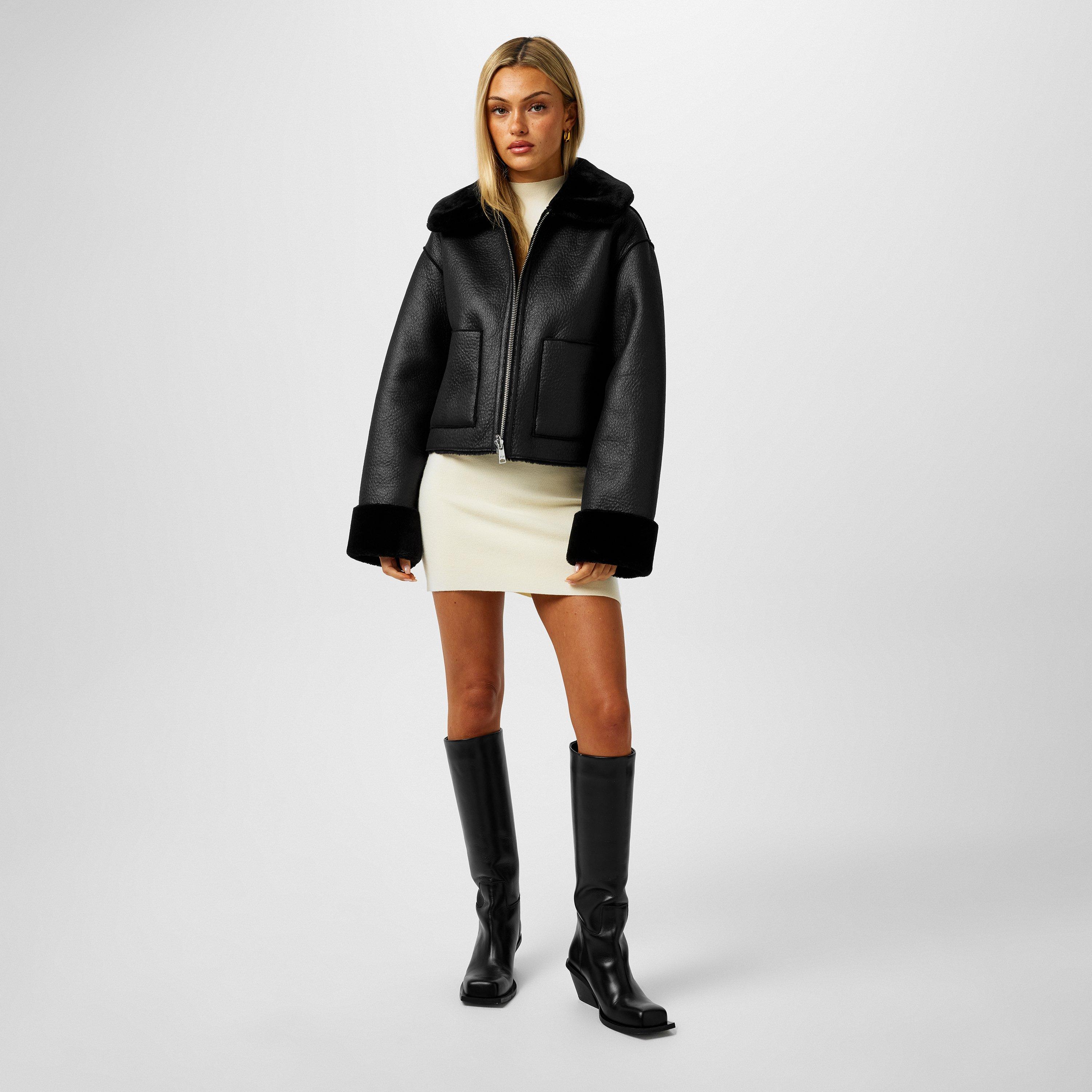 Black - Jack Wills - Reverse Shearling Jacket - 4