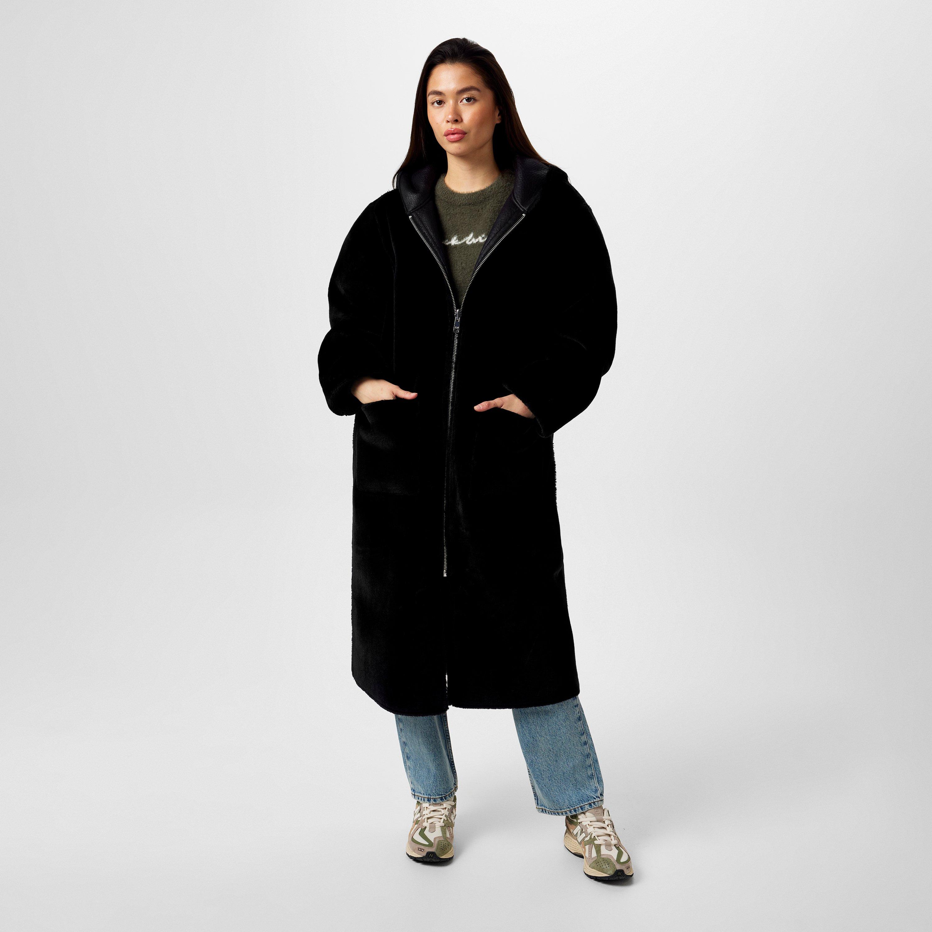 Nero - Jack Wills - Long Shearling Jacket - 5