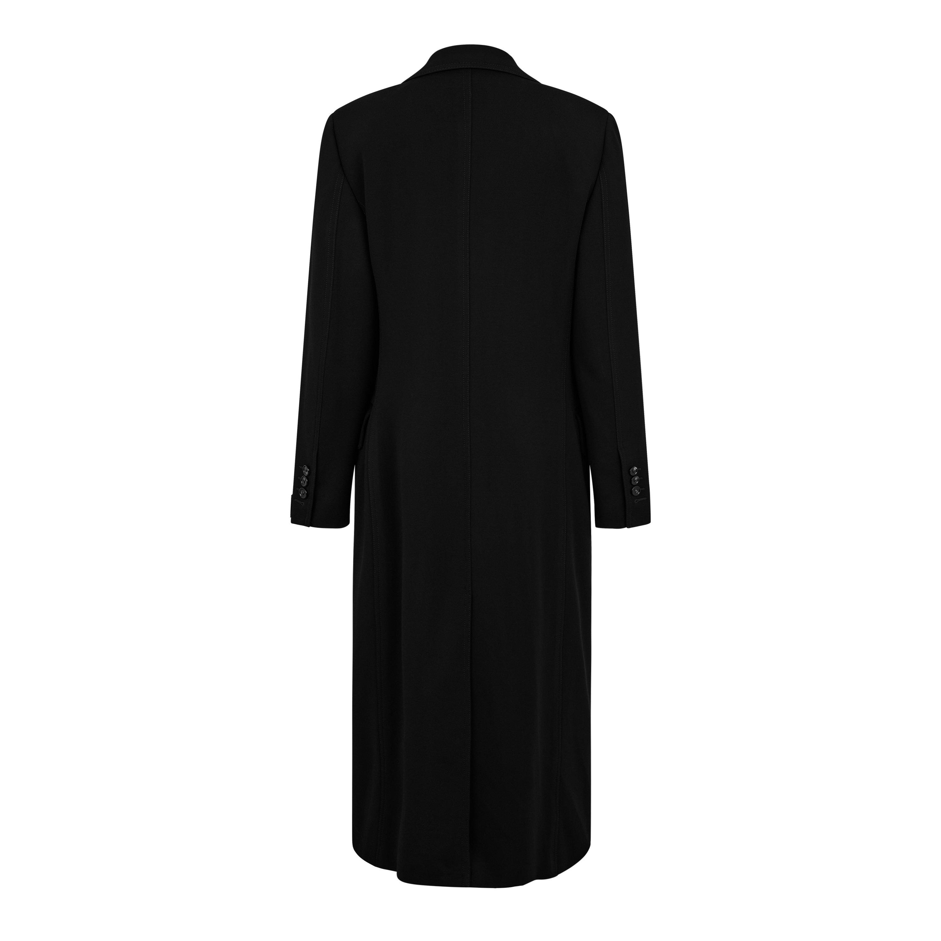 Black - Bottega Veneta - Women's Matt Fluid Jersey Viscose Mid-Length Long Sleeve Overcoat - 7