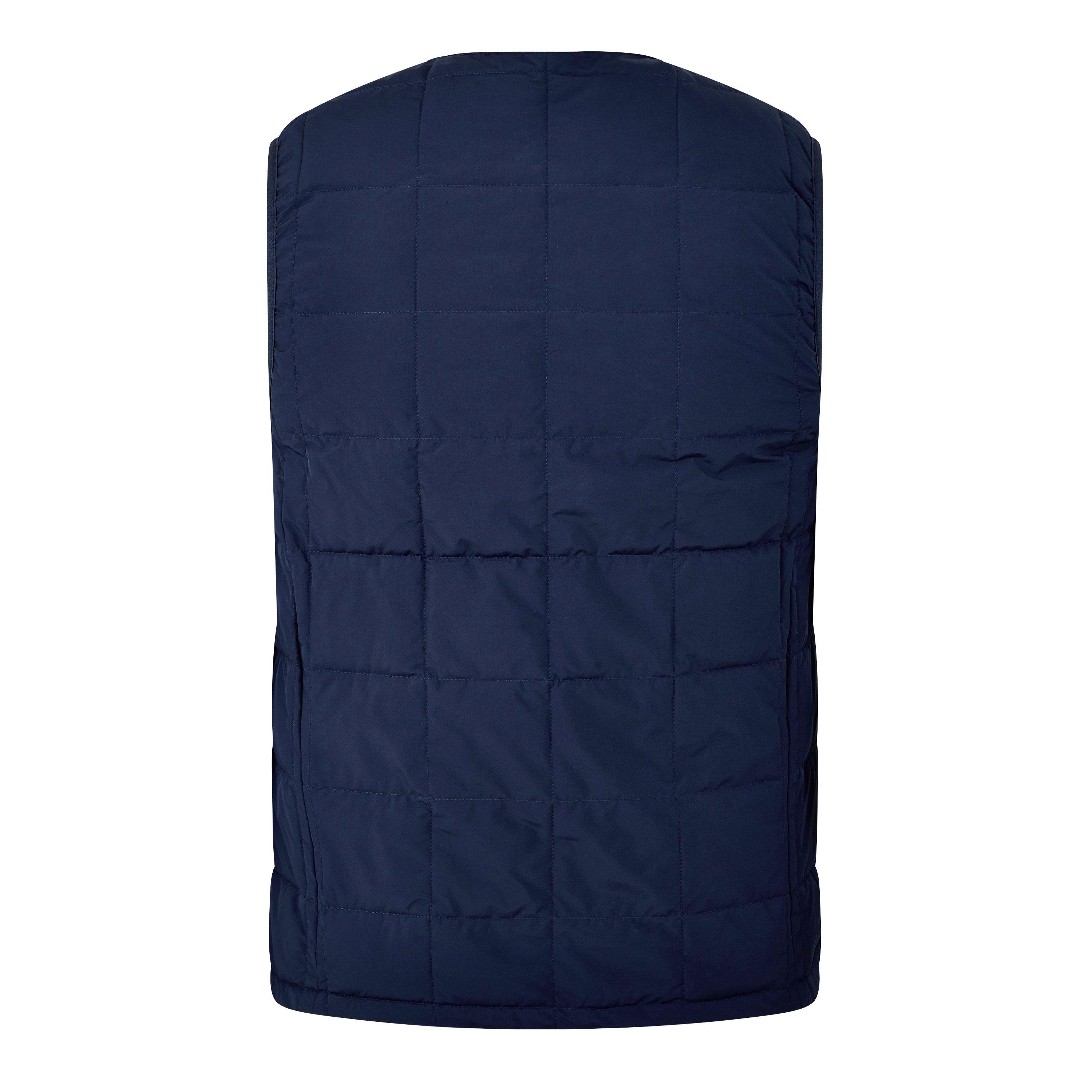 Navy/Check - Aquascutum - Men's Reversible Check Sleeveless Gilet - 2