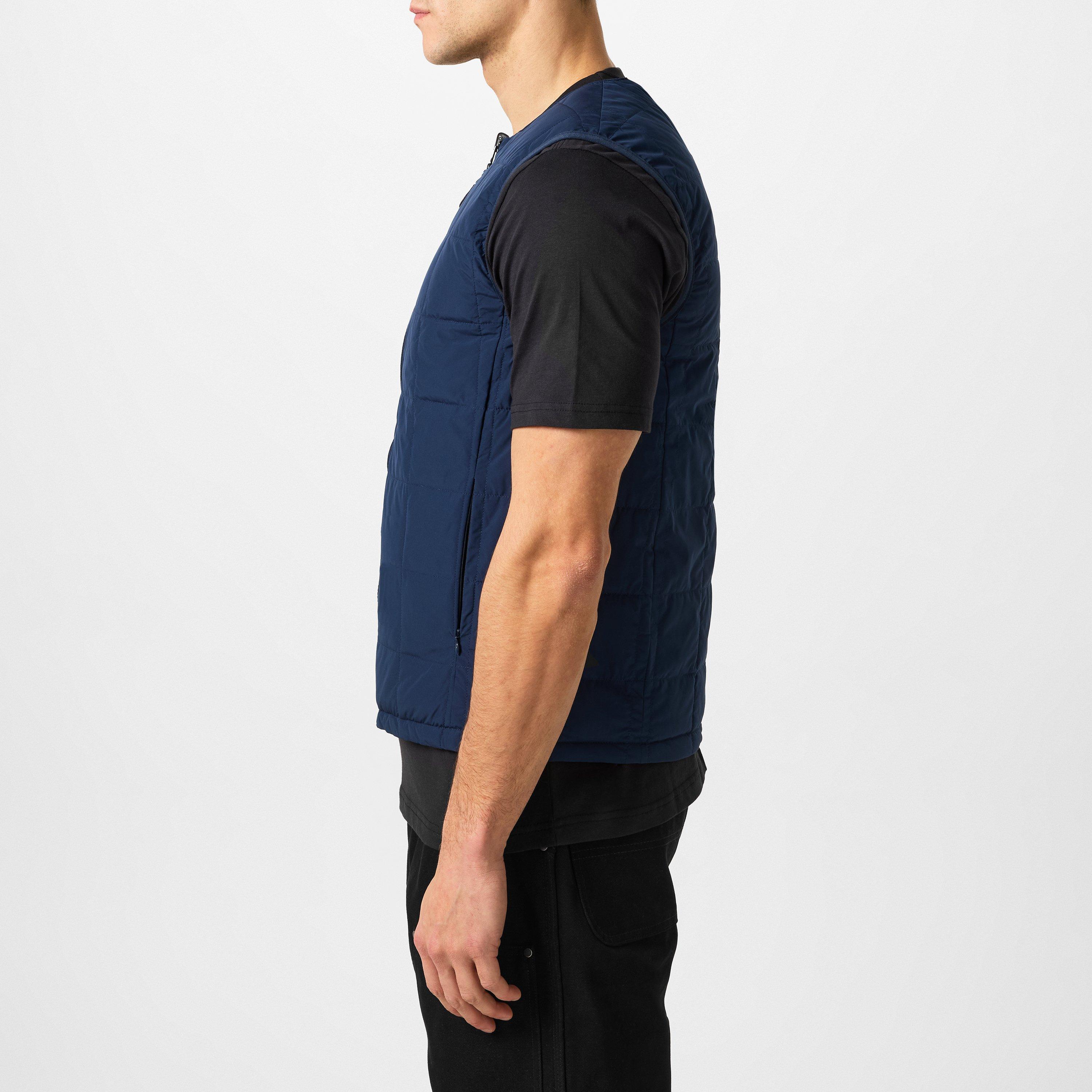 Navy/Check - Aquascutum - Men's Reversible Check Sleeveless Gilet - 6