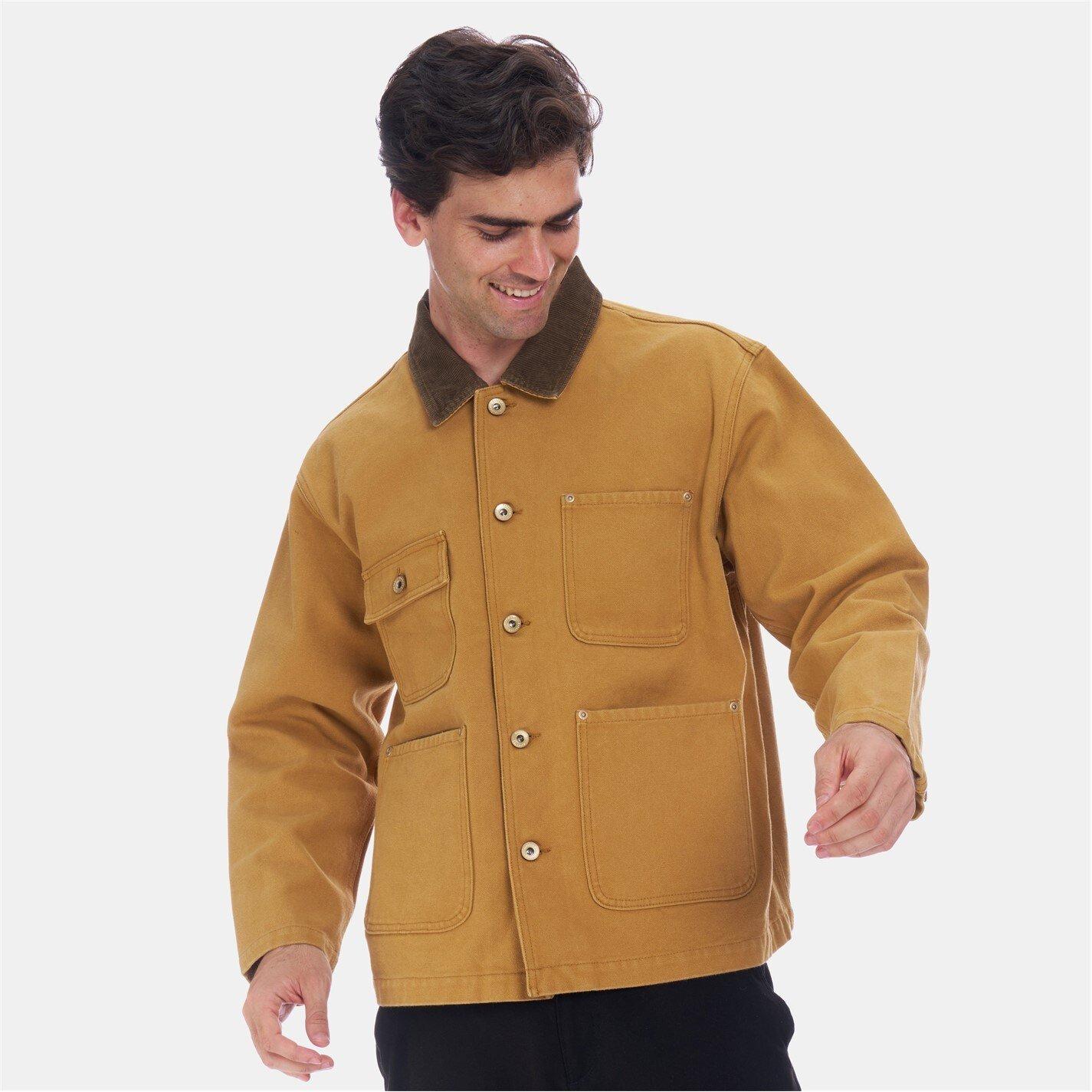 Yellow - Firetrap - Cotton Long Sleeve 4 Pocket Overshirt - 3
