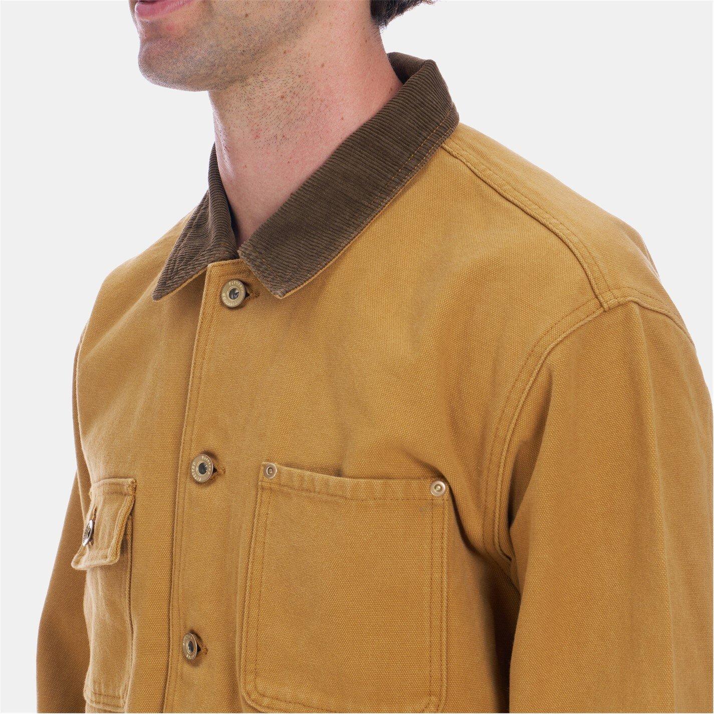 Yellow - Firetrap - Cotton Long Sleeve 4 Pocket Overshirt - 5