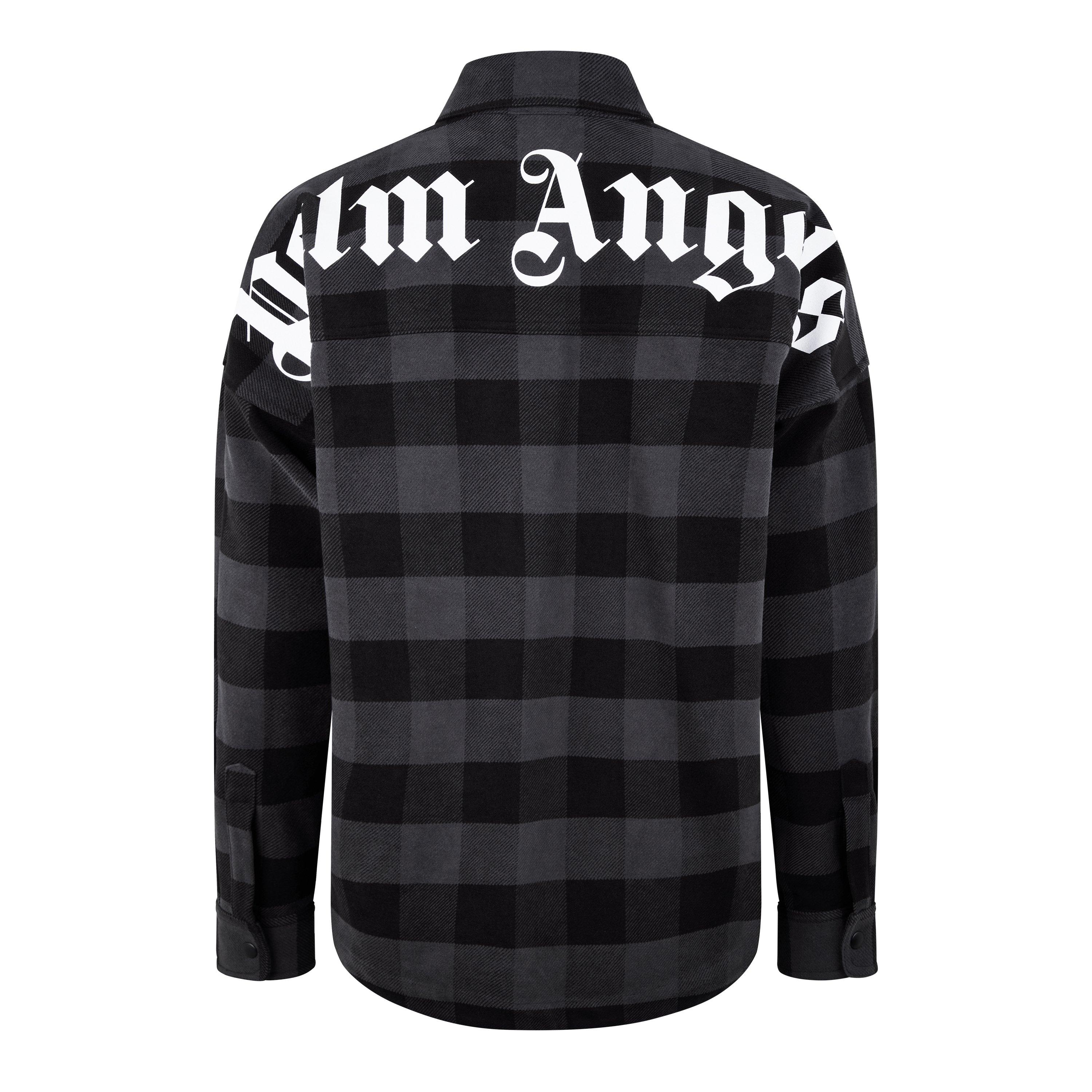 Tシャツ・カットソー Palm Angels CLASSIC LOGO OVERSHIRT (PMES044S25FAB001 1003) CLASSIC LOGO OVERSHIRT in BLACK - OFF WHITE for Men | Palm