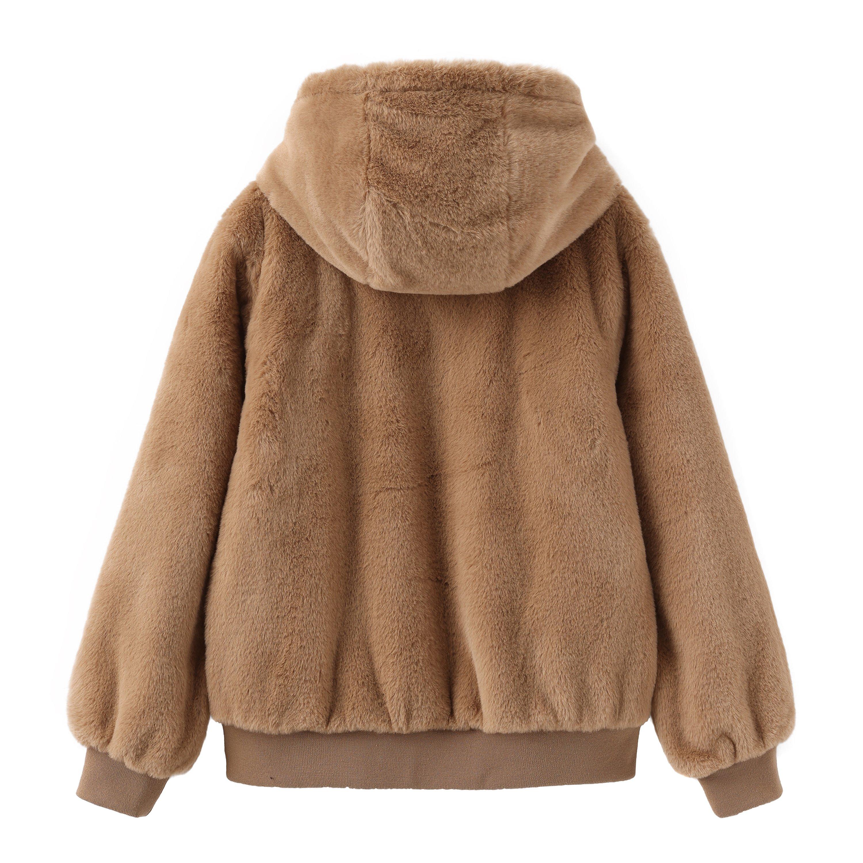 Braun - Firetrap - Short Plush Jacket - 2