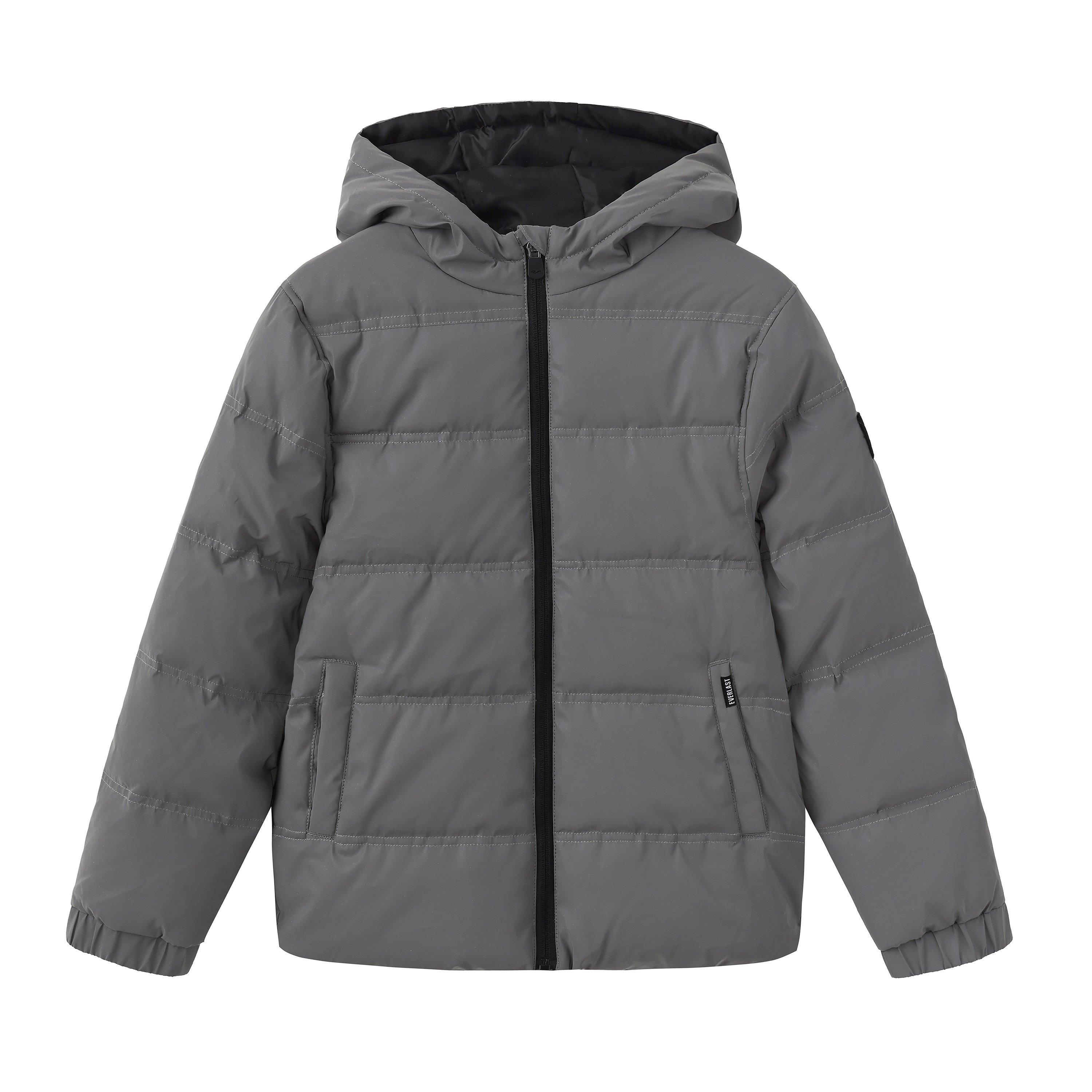 Silver - Everlast - Reflective DWR Short Puffer Jacket - 1