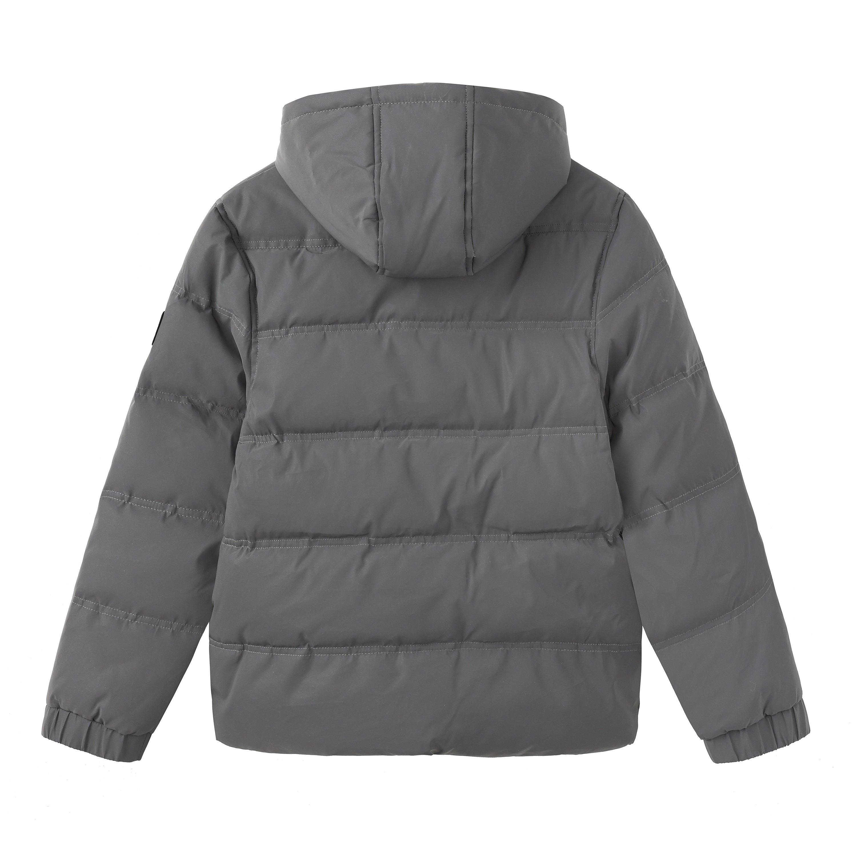 Silver - Everlast - Reflective DWR Short Puffer Jacket - 2