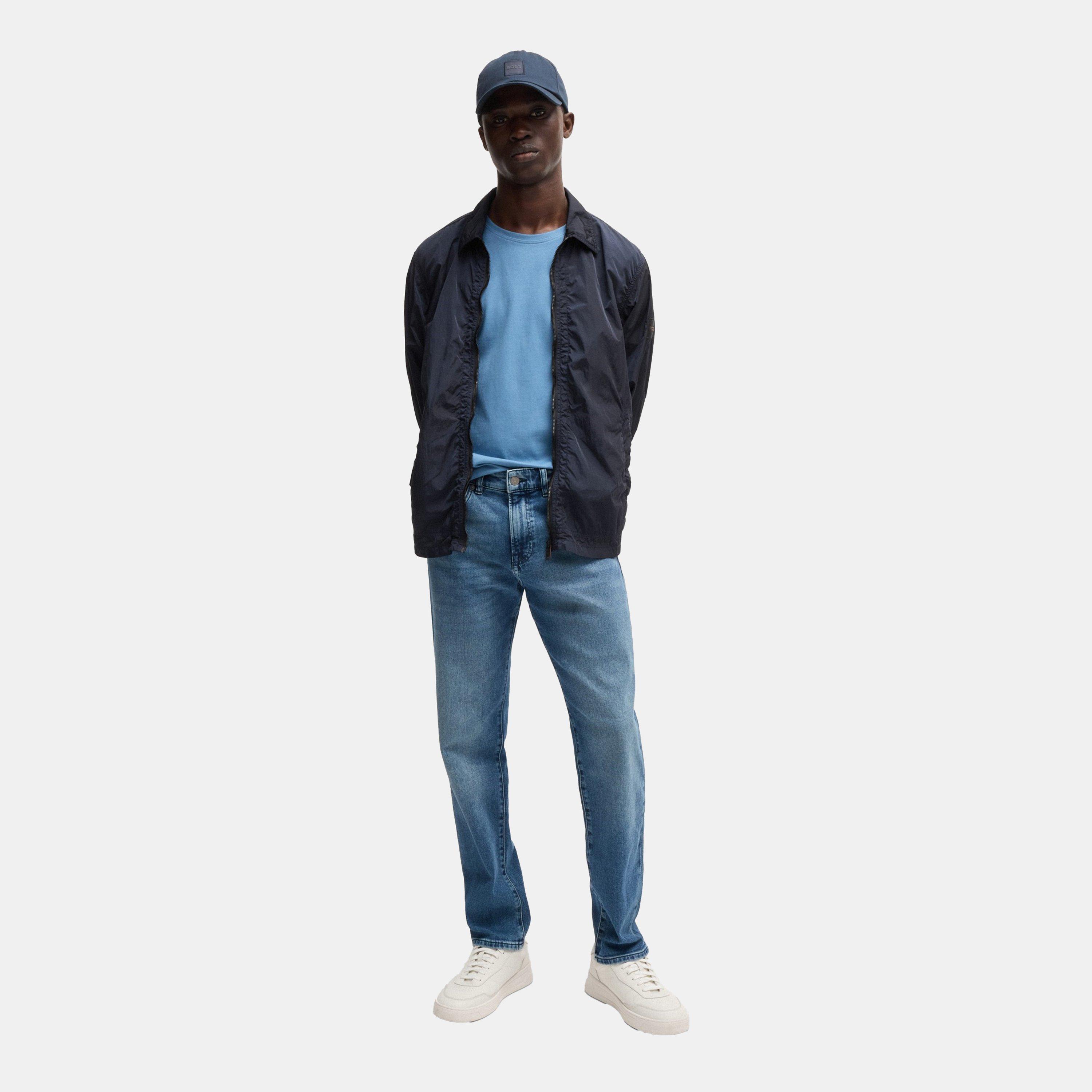 Dark Blue 404 - Boss - Men's Leejay1M Orange Overshirt - 5