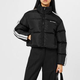 Palm Angels Cropped Track Padded Jacket