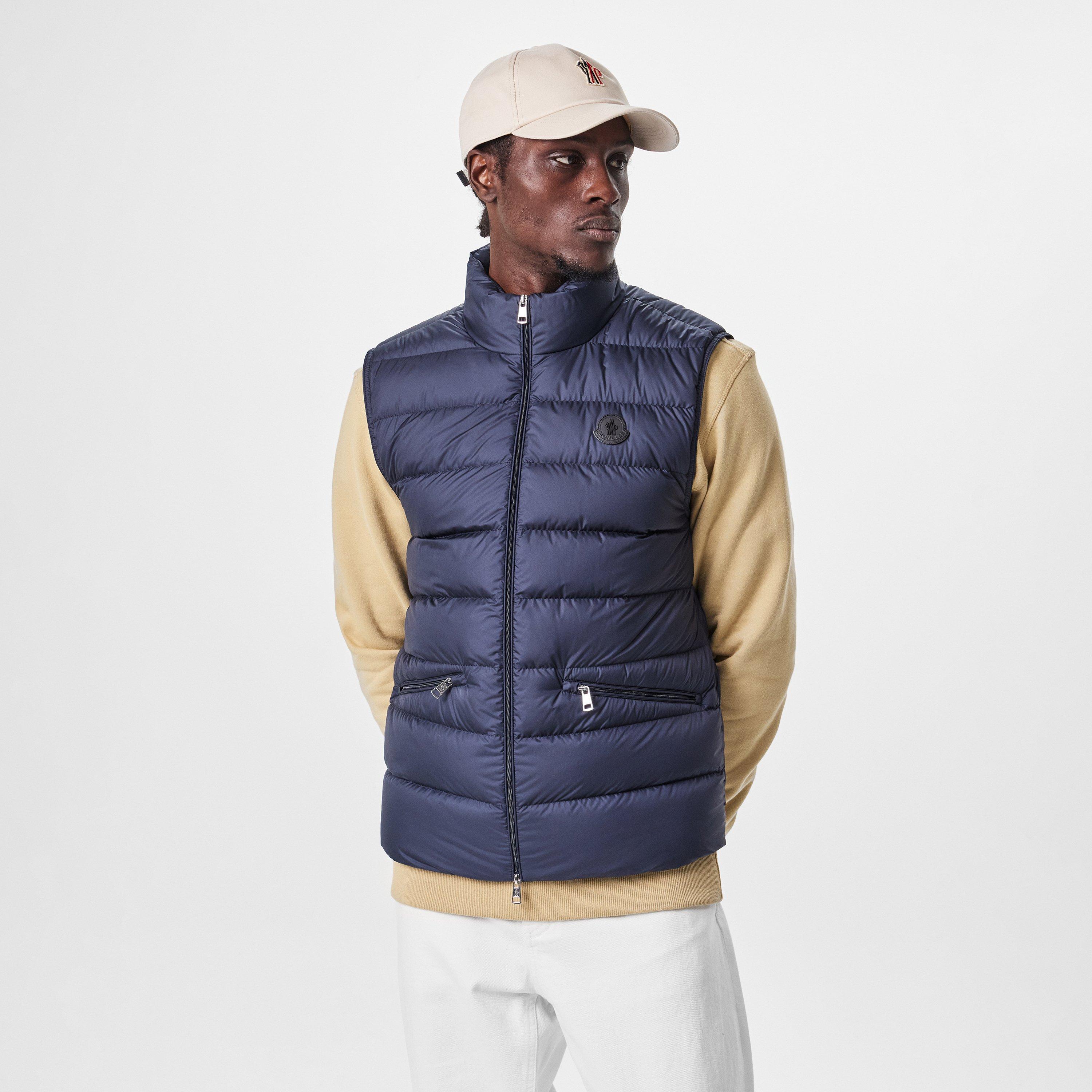 Navy 779 - Moncler - Men's Lechtal Down Sleeveless Zip Gilet - 3