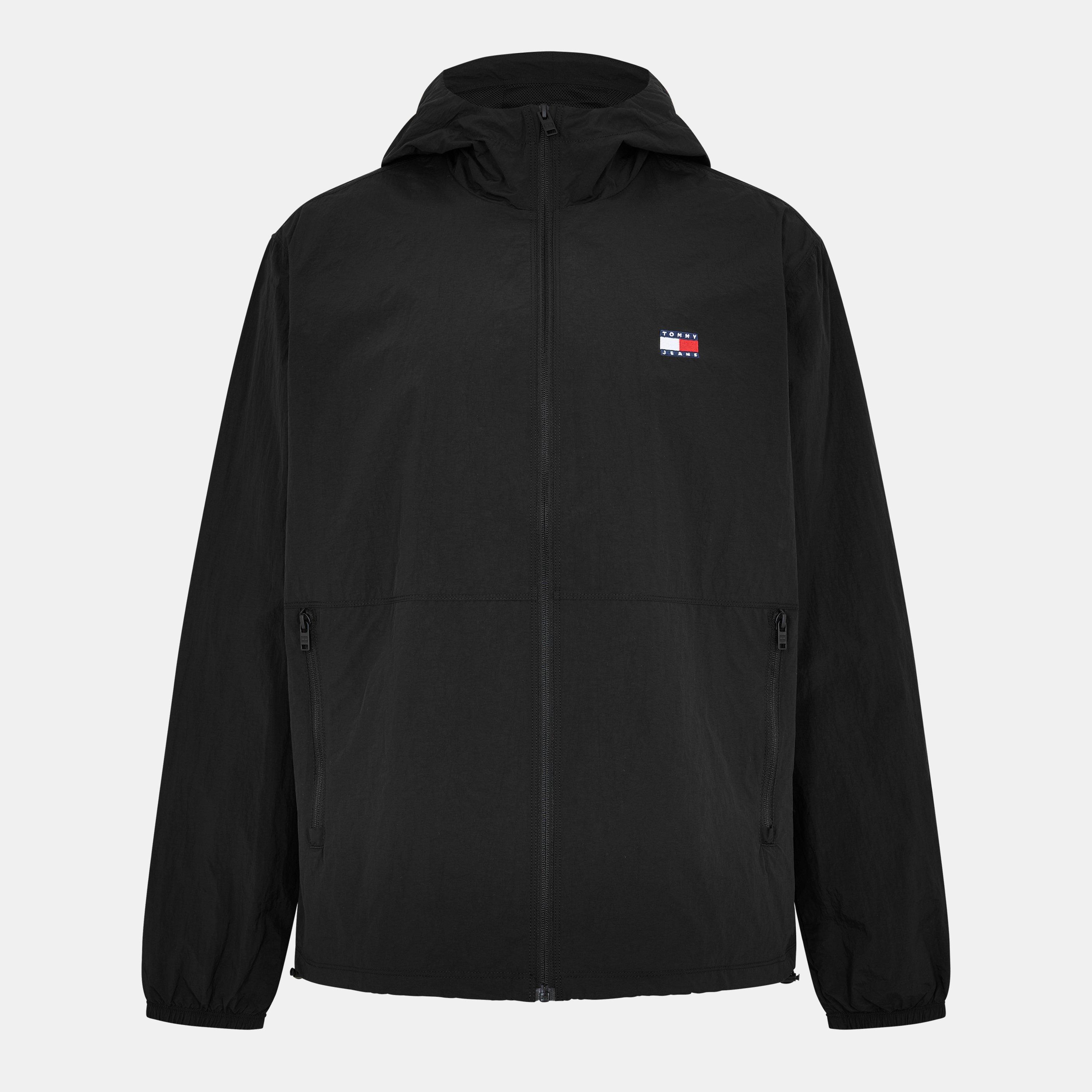 Tommy Jeans Men's Chicago Hooded Long Sleeve Windbreaker - Black Bds - M