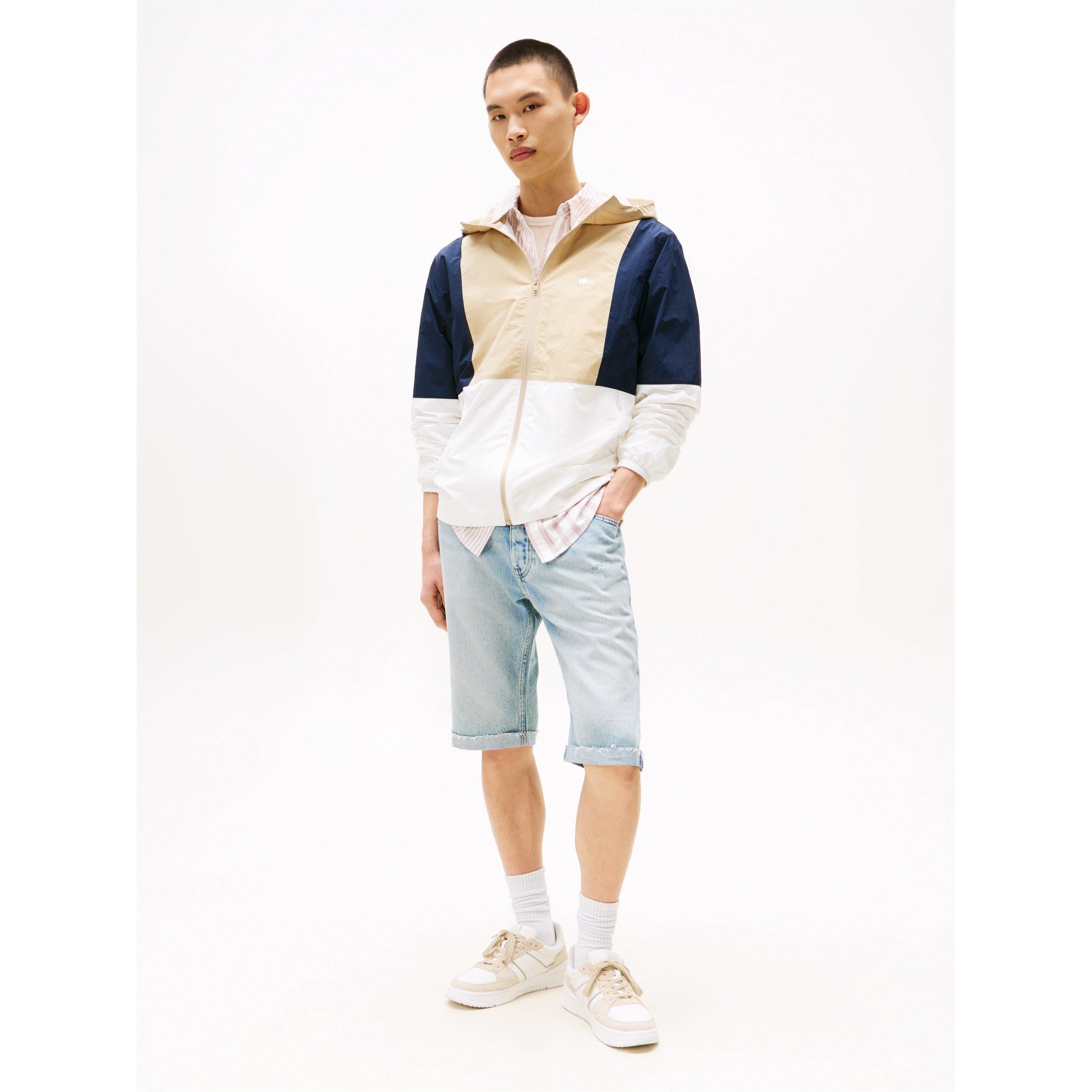 Ecru/Beige - Tommy Jeans - Men's Chicago Hooded Long Sleeve Windbreaker - 3