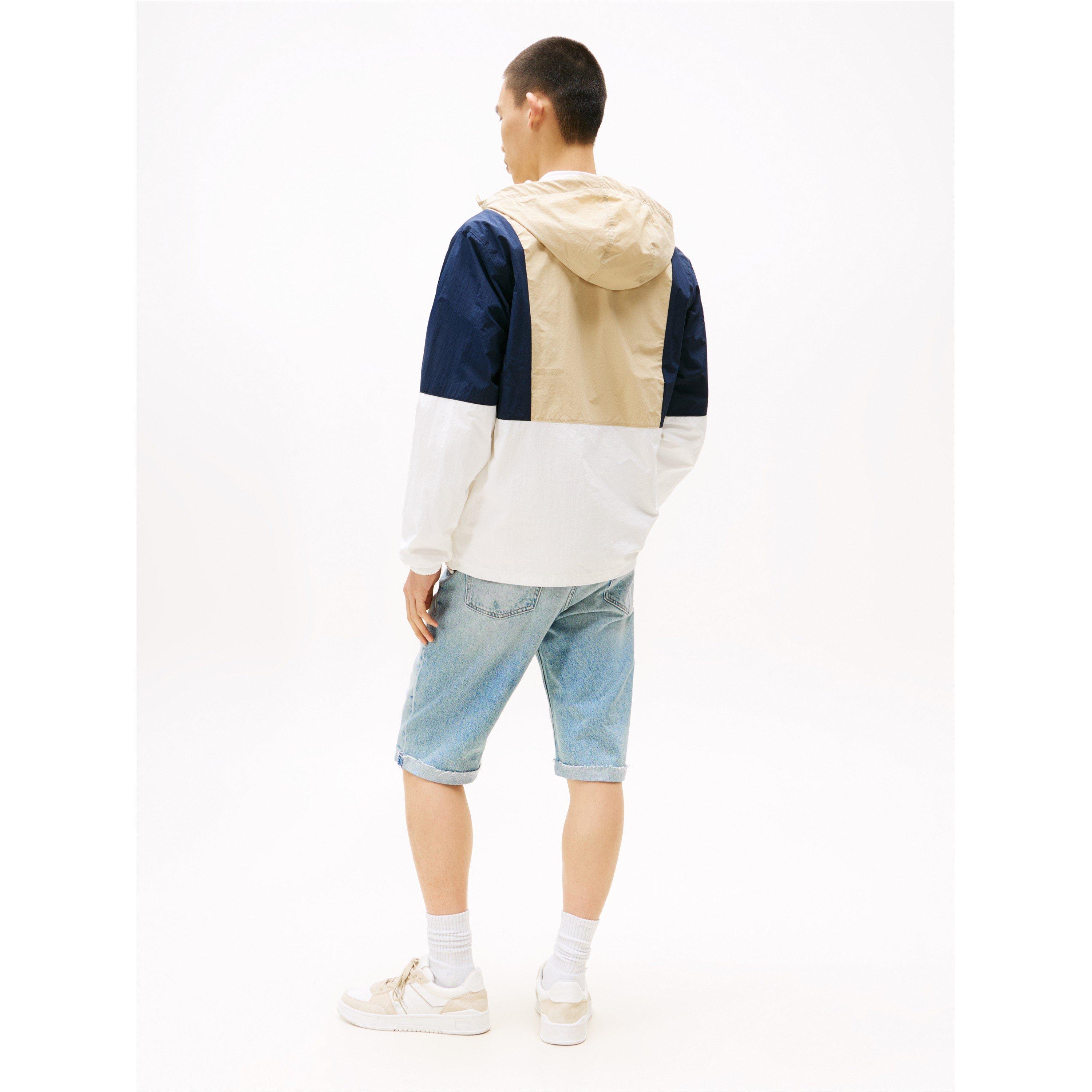 Ecru/Beige - Tommy Jeans - Men's Chicago Hooded Long Sleeve Windbreaker - 4