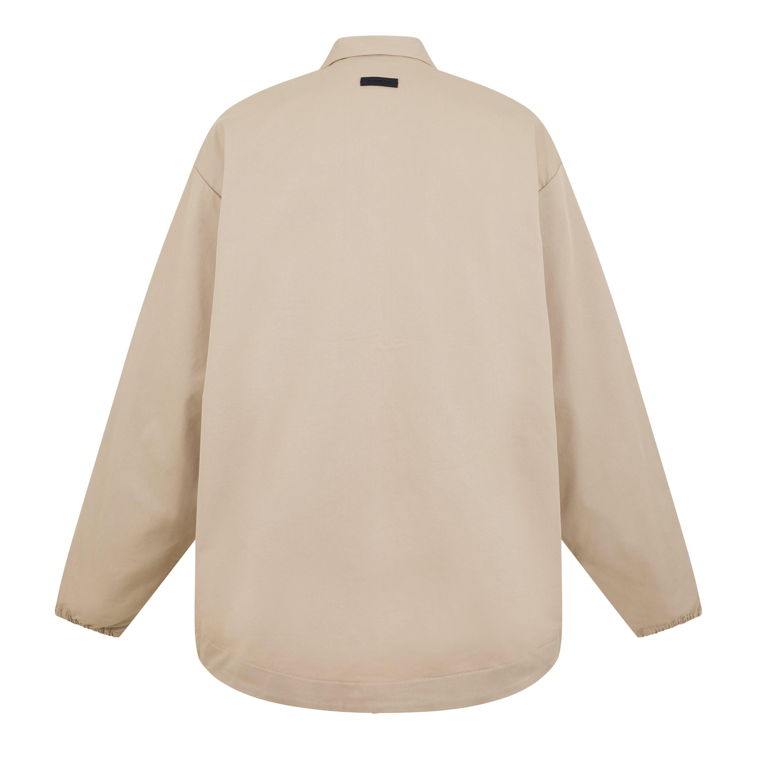 Mink - Fear Of God Essentials - Men's Fear of God Essential Twill Cotton Long Sleeve Overshirt - 2