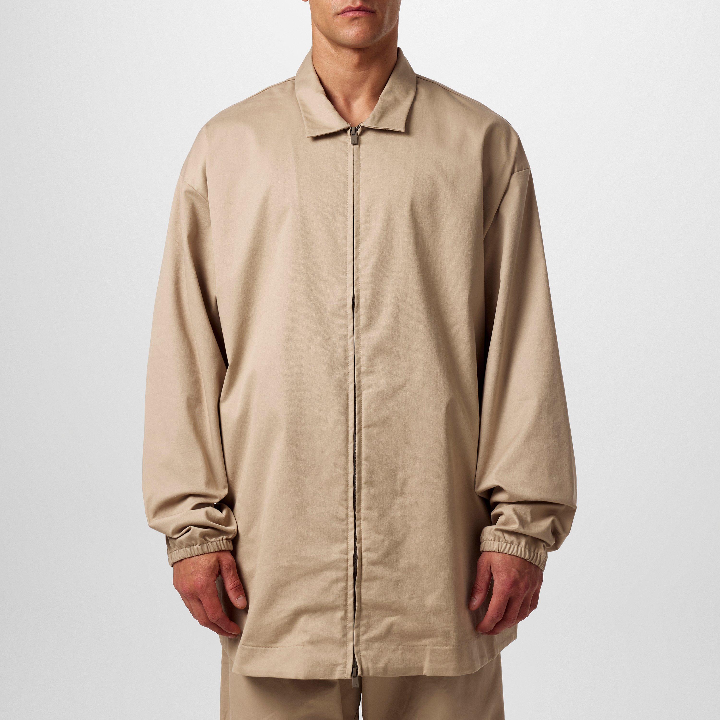 Mink - Fear Of God Essentials - Men's Fear of God Essential Twill Cotton Long Sleeve Overshirt - 3