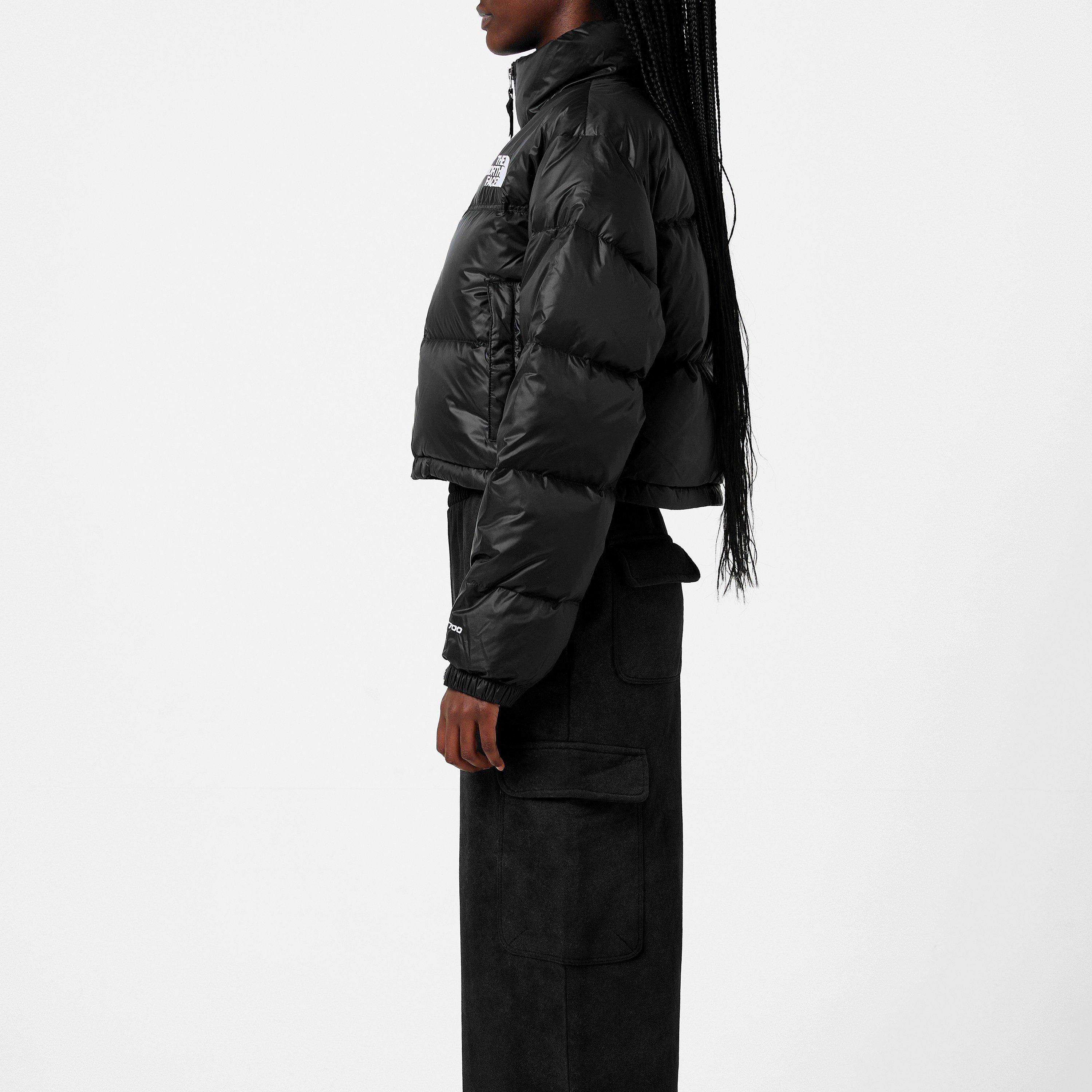 TNF Black - The North Face - Women's 1996 Retro Nuptse Water Resistant Goose Down Cropped Oversized Fit Short Puffer Jacket - 2