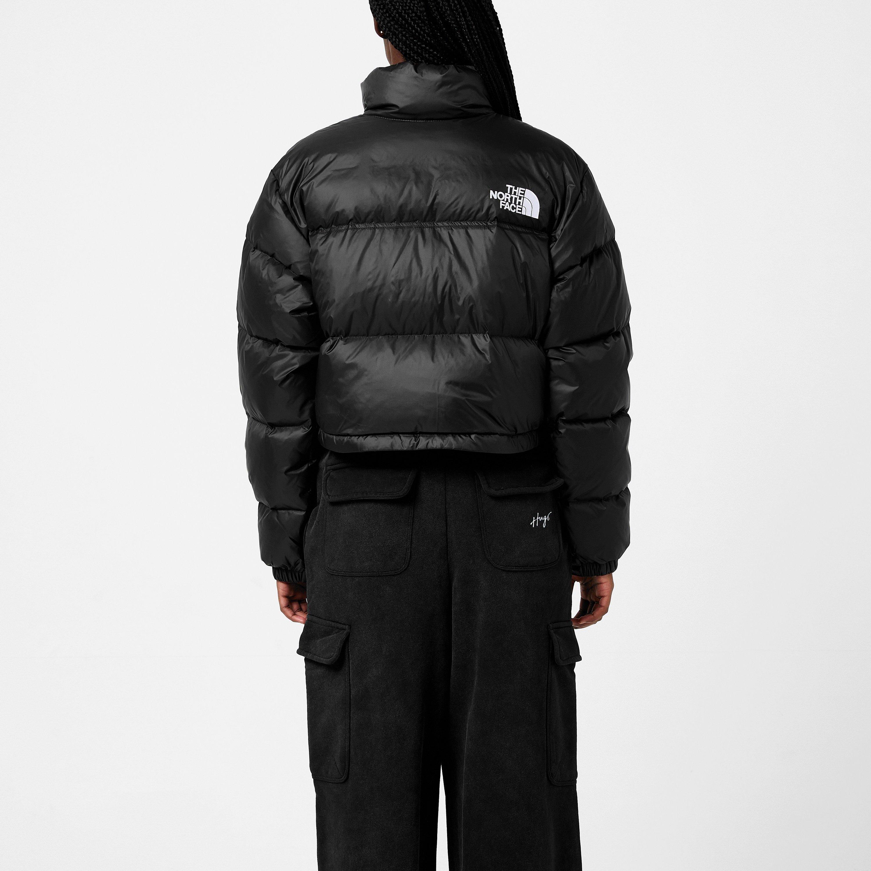 TNF Black - The North Face - Women's 1996 Retro Nuptse Water Resistant Goose Down Cropped Oversized Fit Short Puffer Jacket - 3