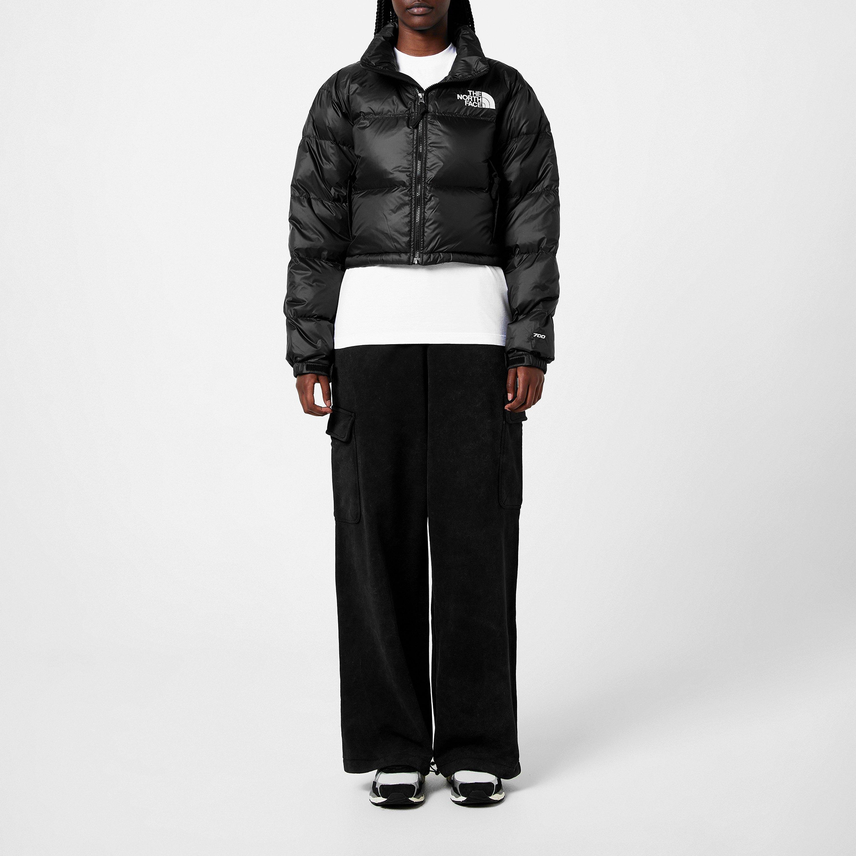 TNF Black - The North Face - Women's 1996 Retro Nuptse Water Resistant Goose Down Cropped Oversized Fit Short Puffer Jacket - 4