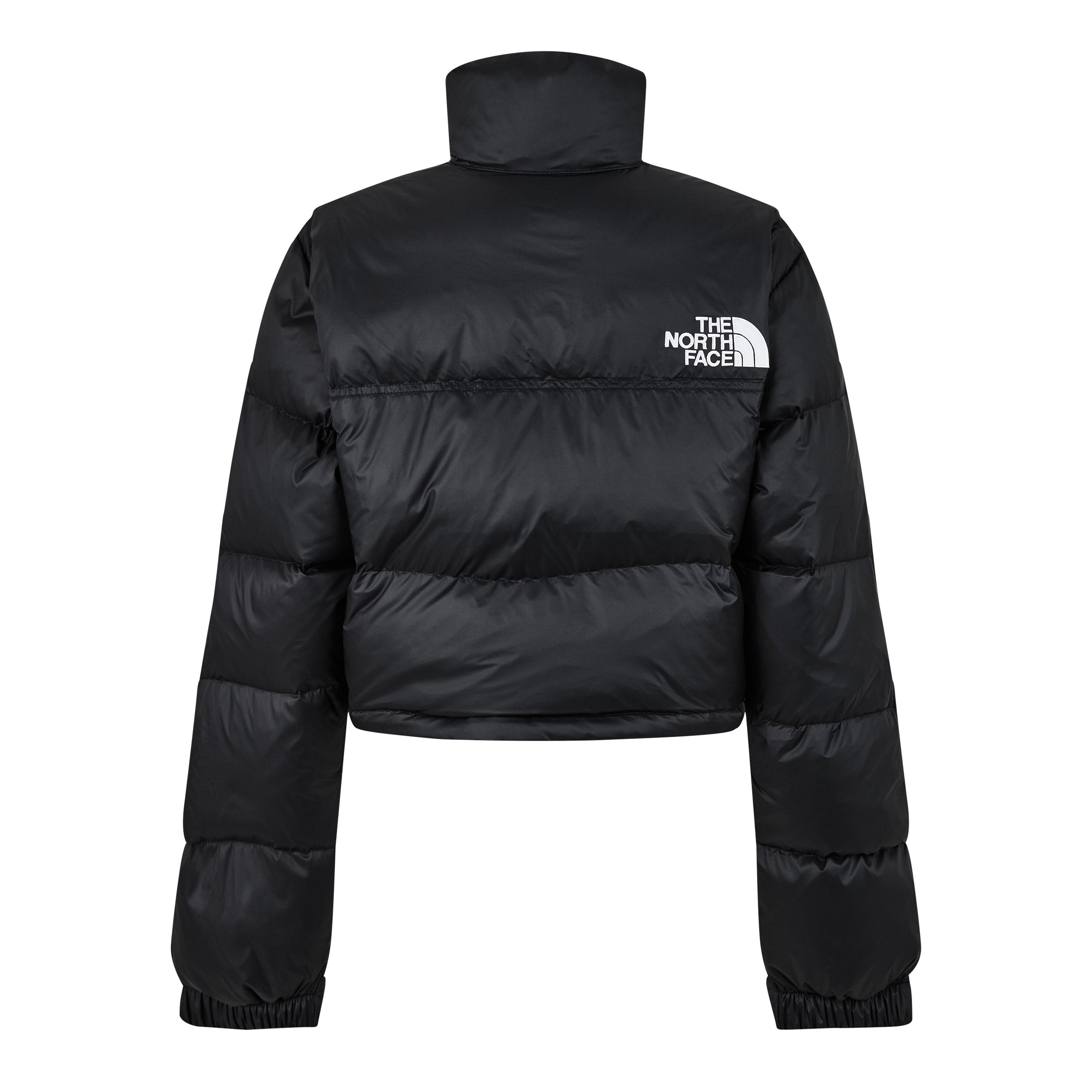 Black - The North Face - Women's 1996 Retro Nuptse Water Resistant Goose Down Cropped Oversized Fit Short Puffer Jacket - 5