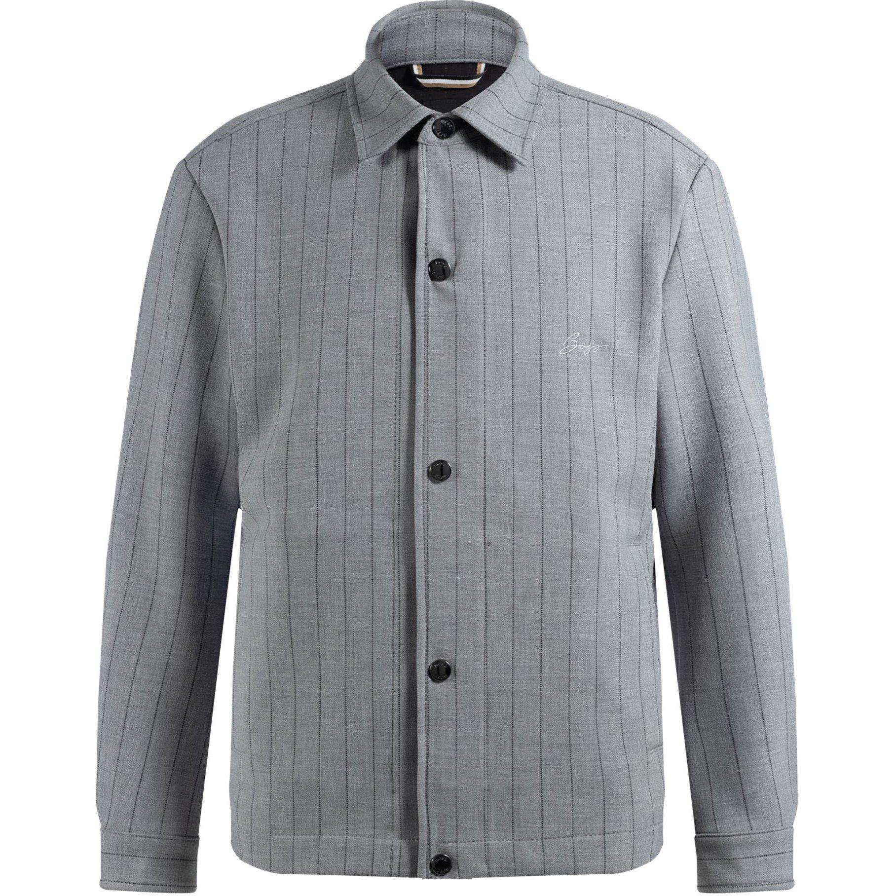 Medium Grey 030 - Boss - Men's CarperCoach Black Overshirt - 1