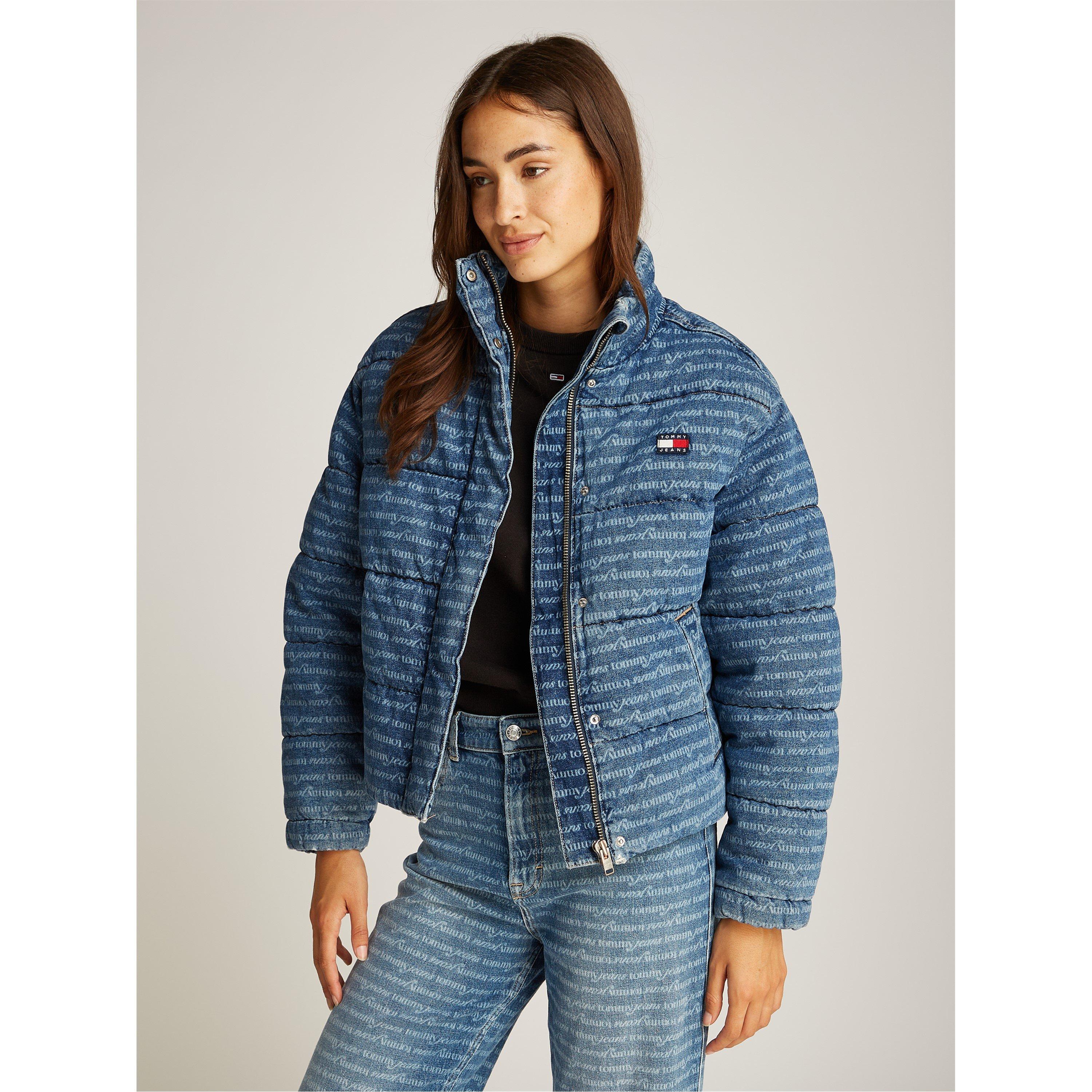 Denim Dark - Tommy Jeans - Women's Quilted Cropped Short Puffer Jacket - 1