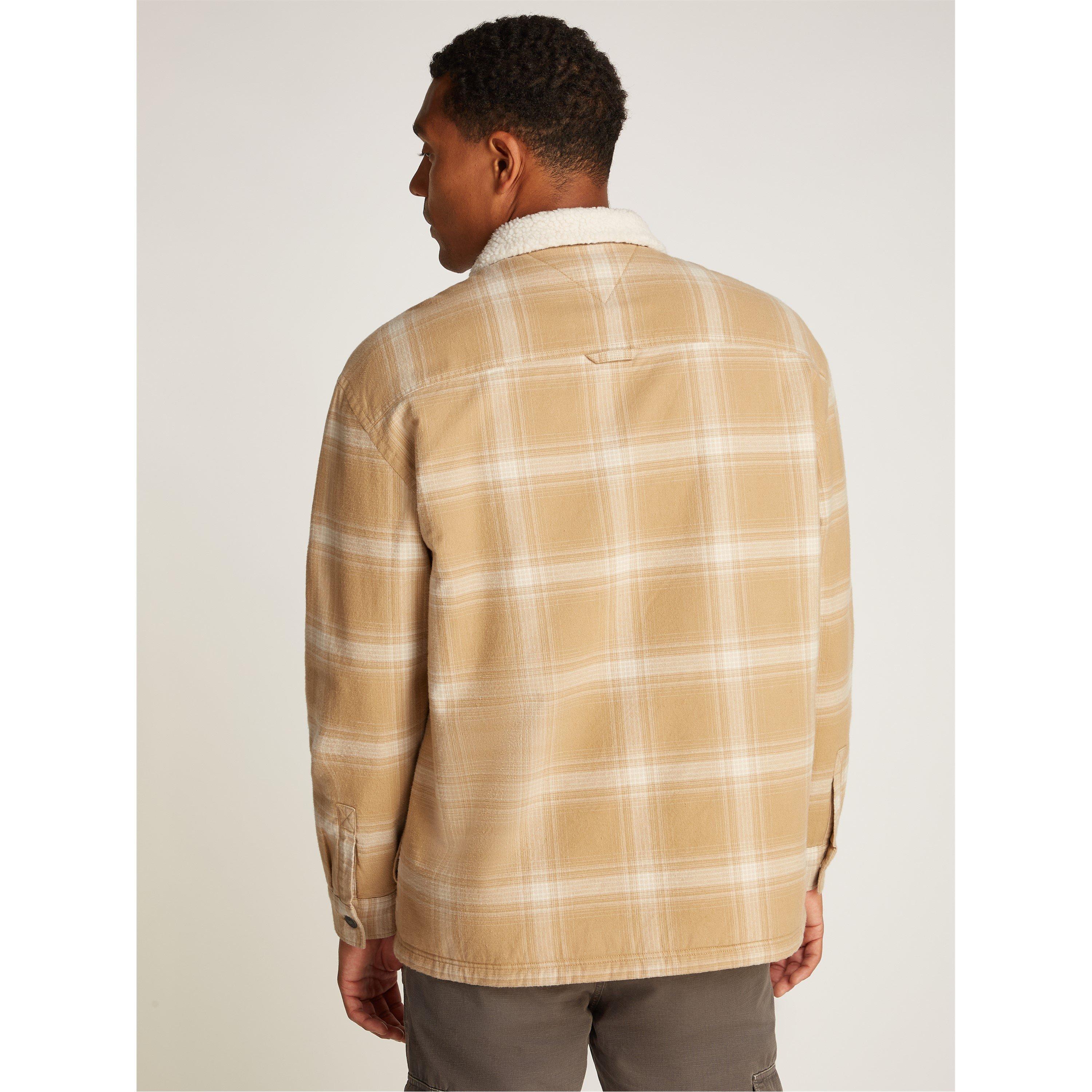 Relikt Tan - Tommy Jeans - Men's Check Teddy Overshirt - 6