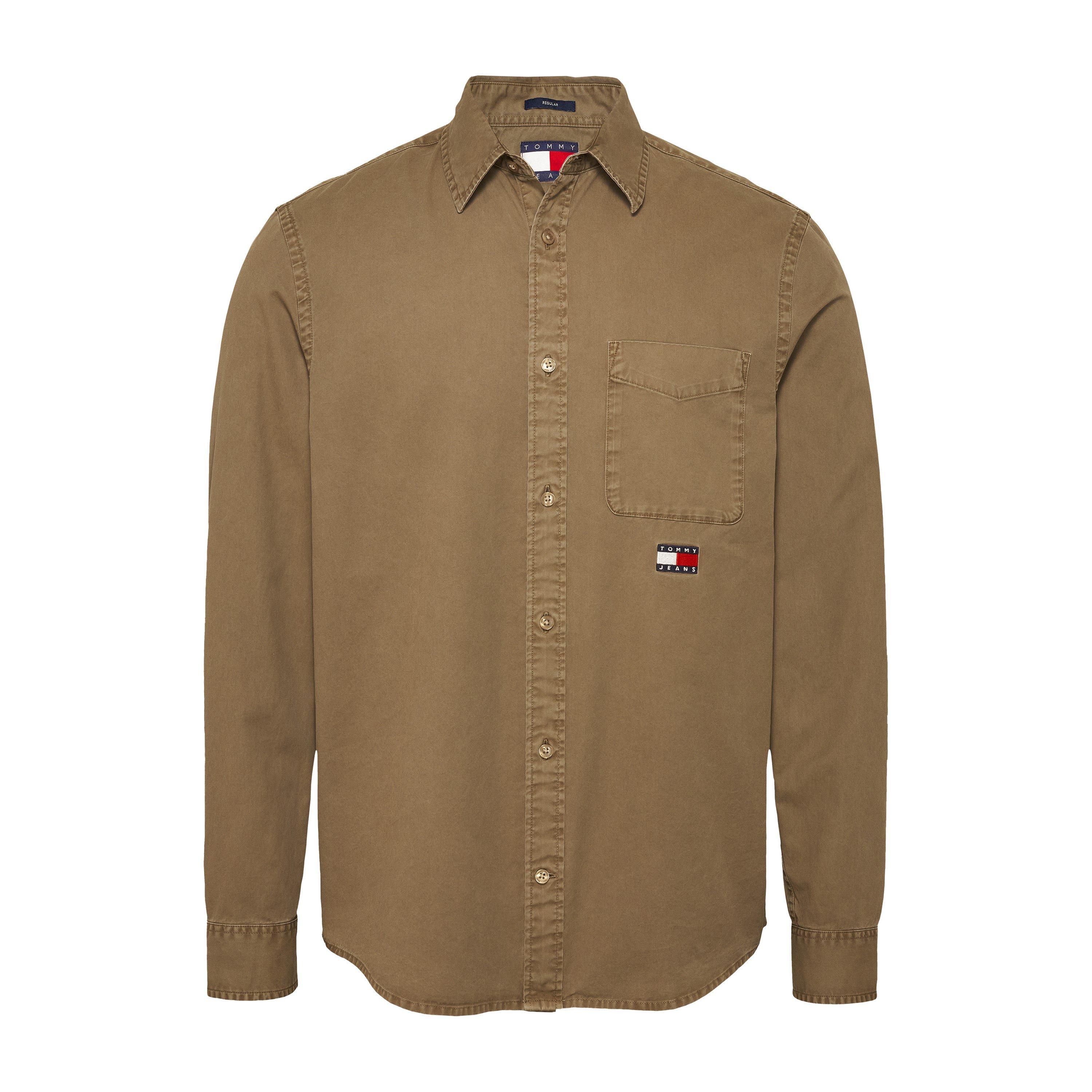 Men's Regular Washed Twill Overshirt