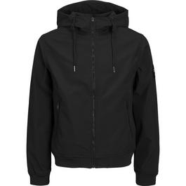 Jack and Jones Softshell Hooded Jacket Mens Plus Size