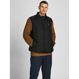 Jack and Jones Jack+ Multi Bodywarmer Mens Plus Size