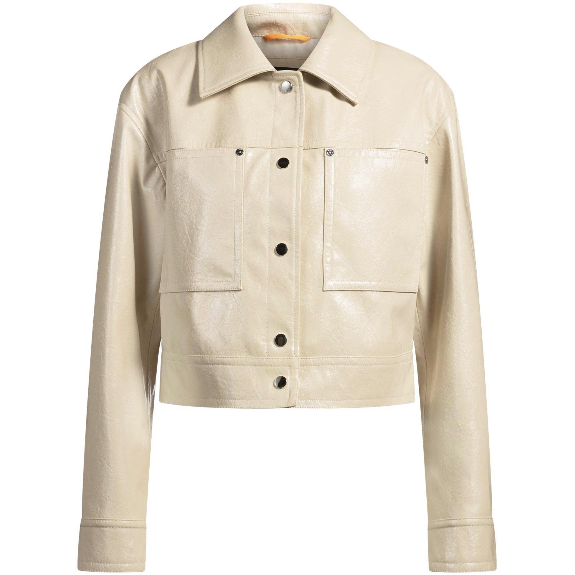 Open Beige - Boss - Women's C_Jelt Faux Leather Jacket - 1