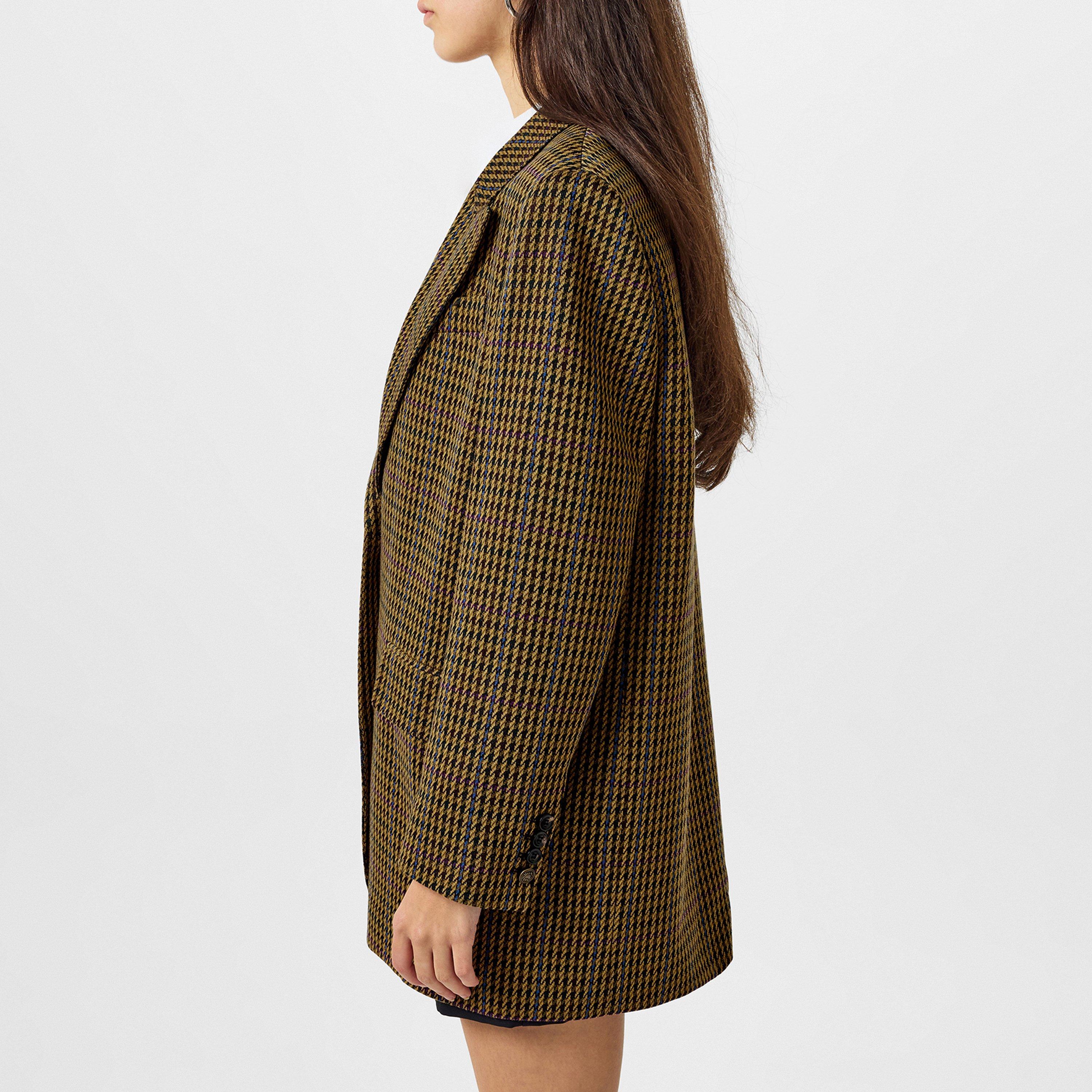 Multicolour - Max Mara - Women's Atlanta Houndstooth Wool Long Sleeve Blazer - 2