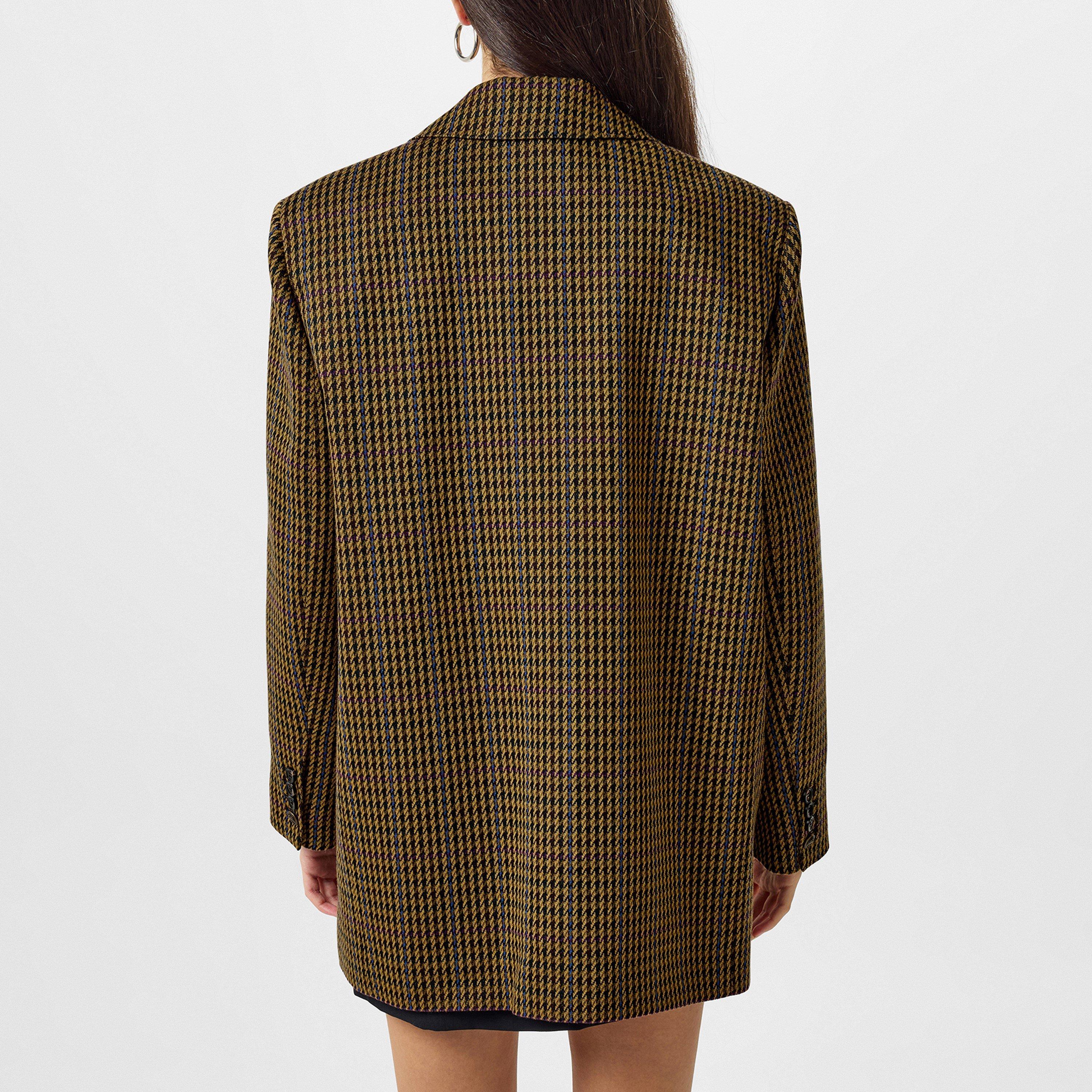 Multicolour - Max Mara - Women's Atlanta Houndstooth Wool Long Sleeve Blazer - 3