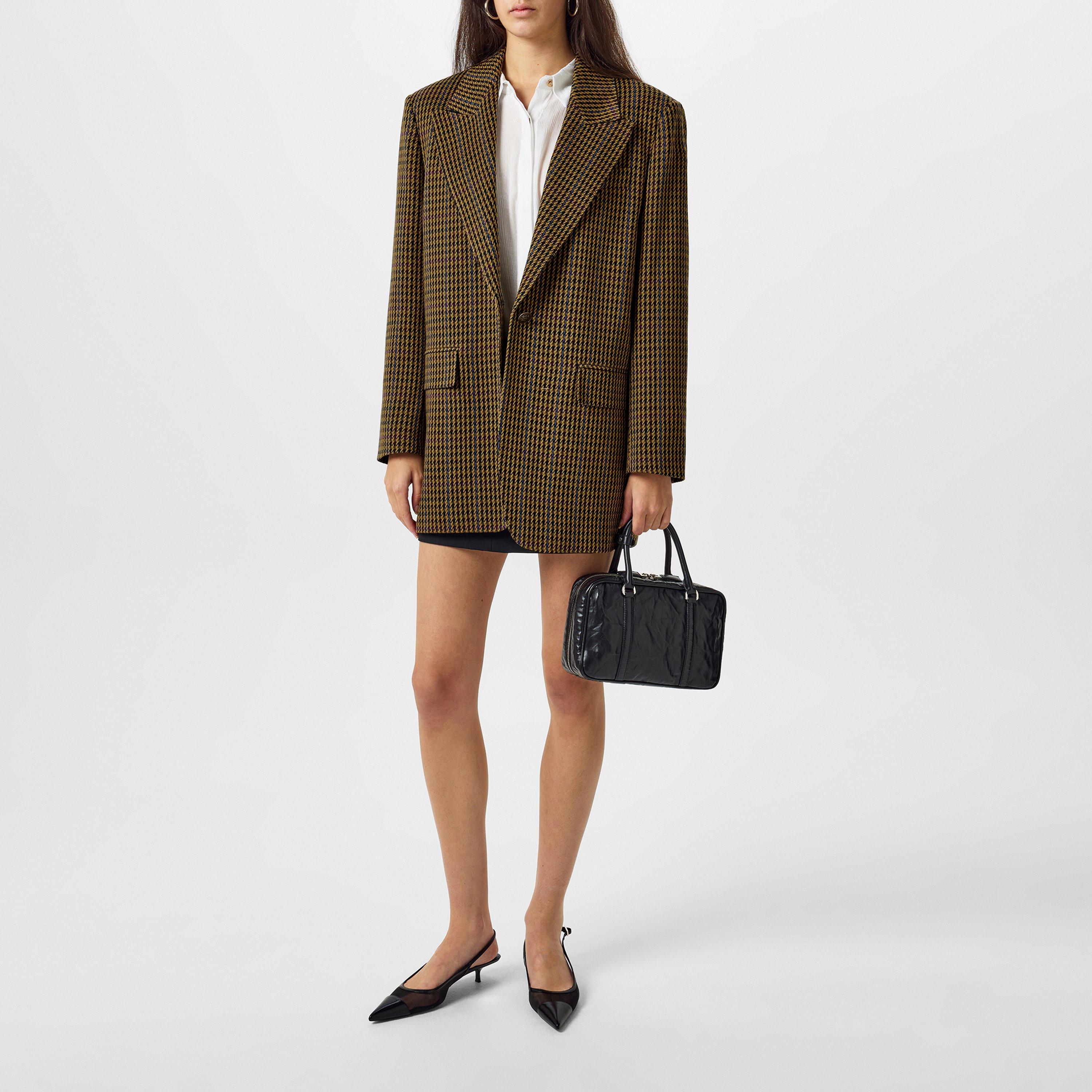 Multicolour - Max Mara - Women's Atlanta Houndstooth Wool Long Sleeve Blazer - 4