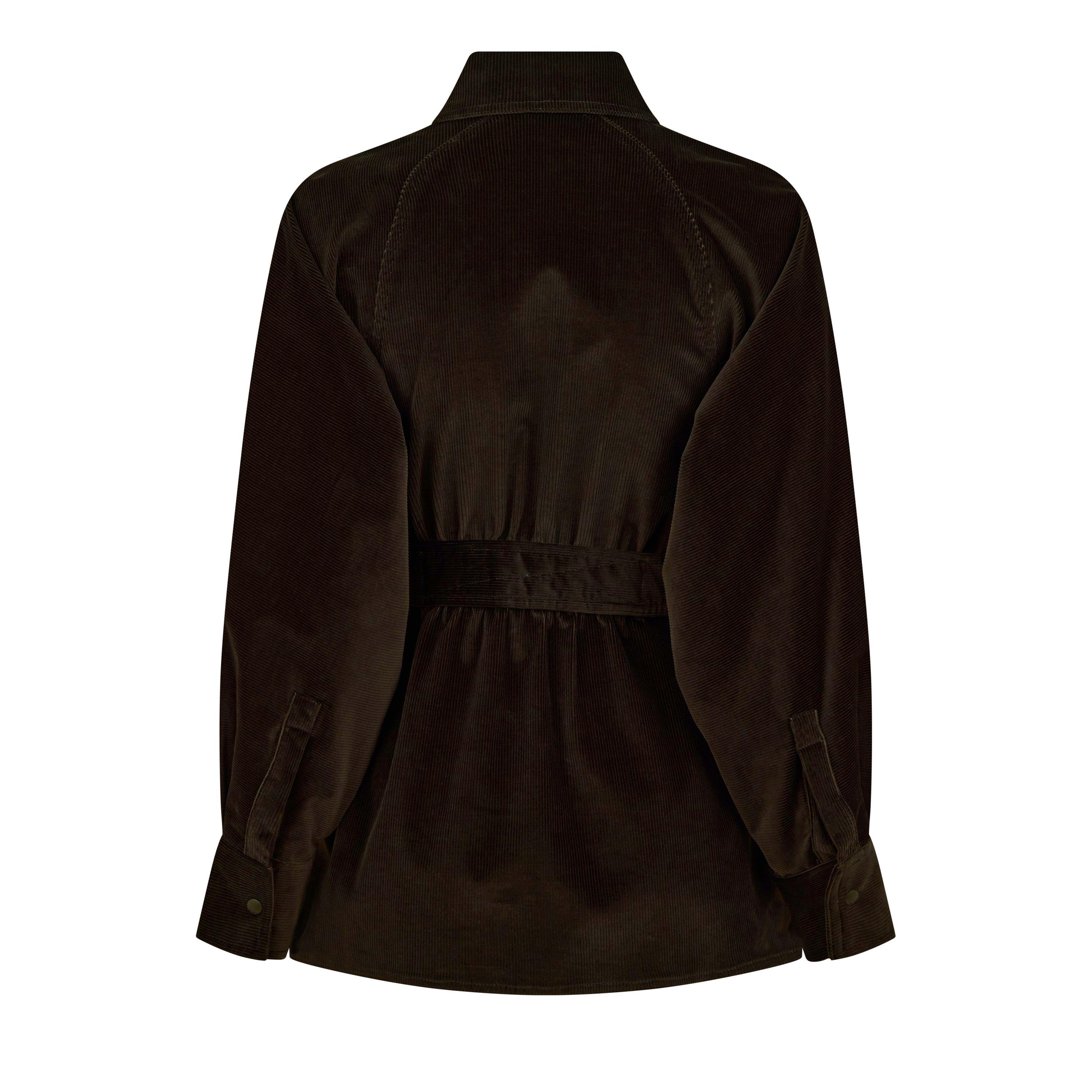 Khaki - Max Mara - Women's Corduroy Relaxed Fit Overshirt - 6