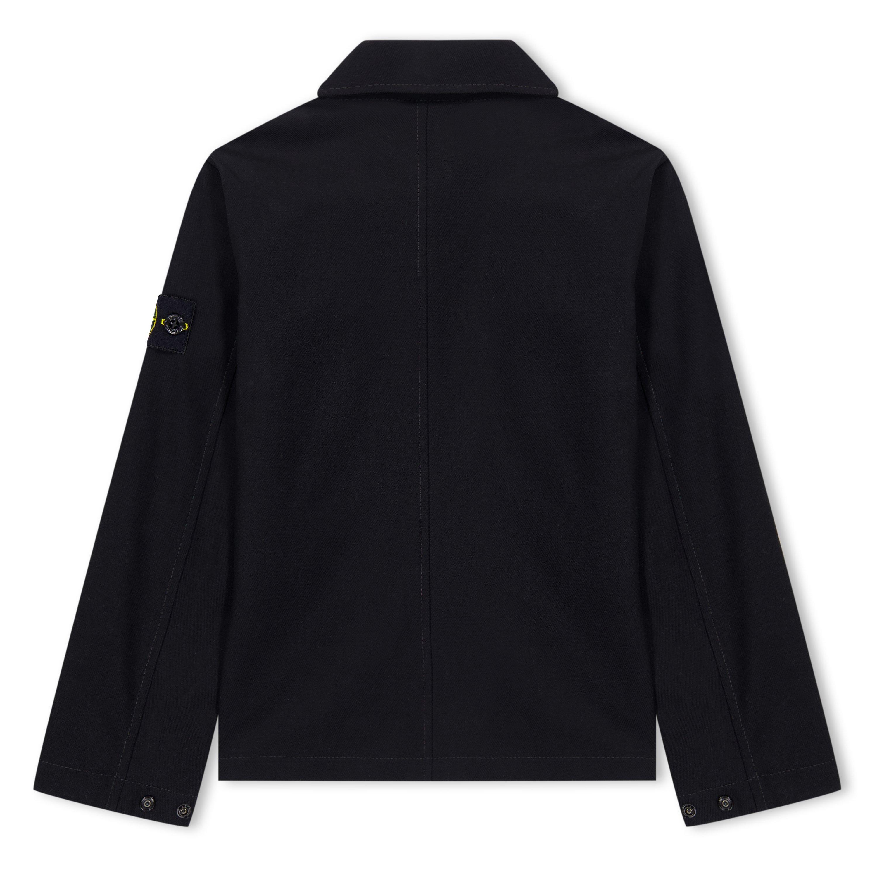 Black V0029 - Stone Island - Kids' Cotton Long Sleeve Overshirt - 2