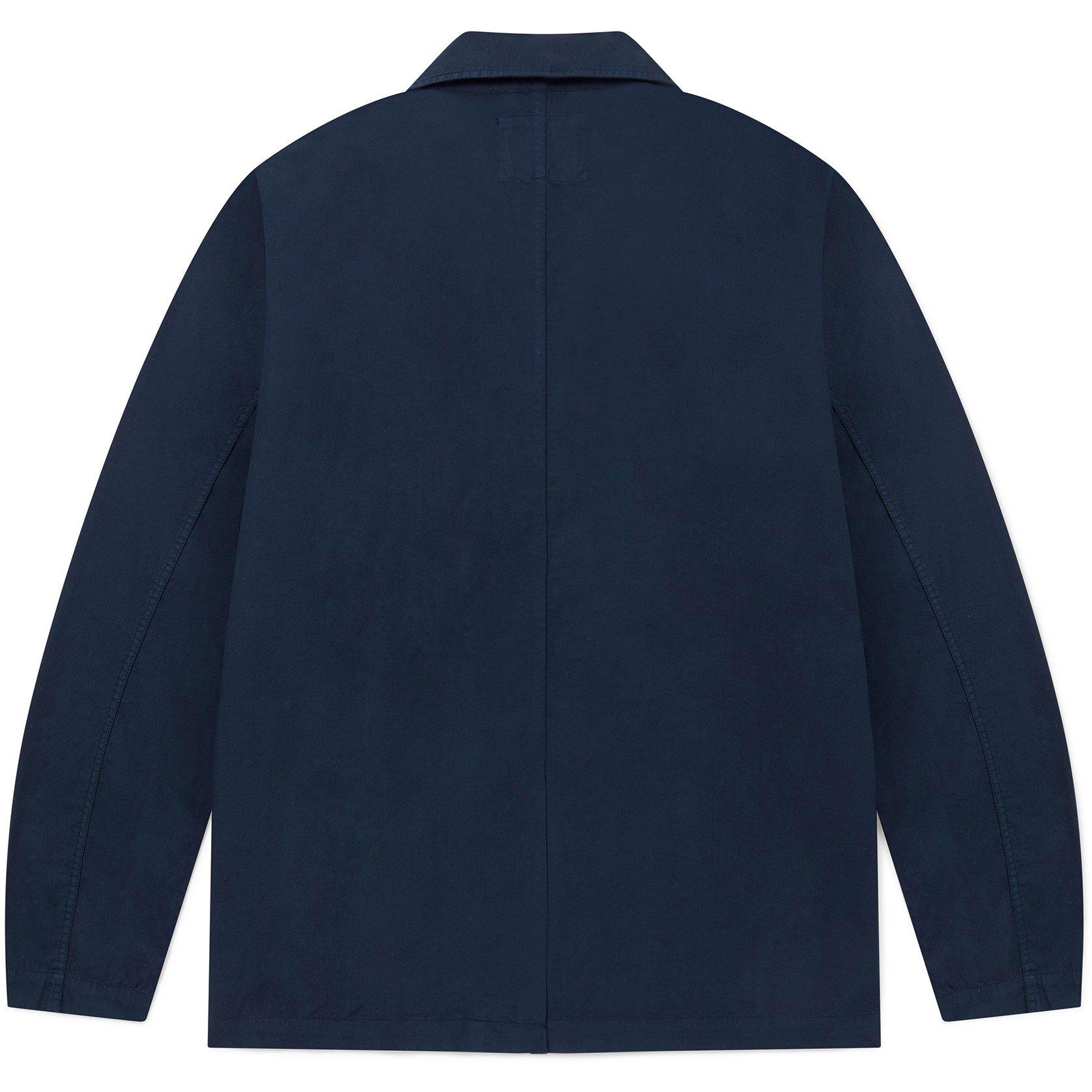 Dark Navy 002 - Albam - Men's  Poplin Cotton Long Sleeve Blazer - 2