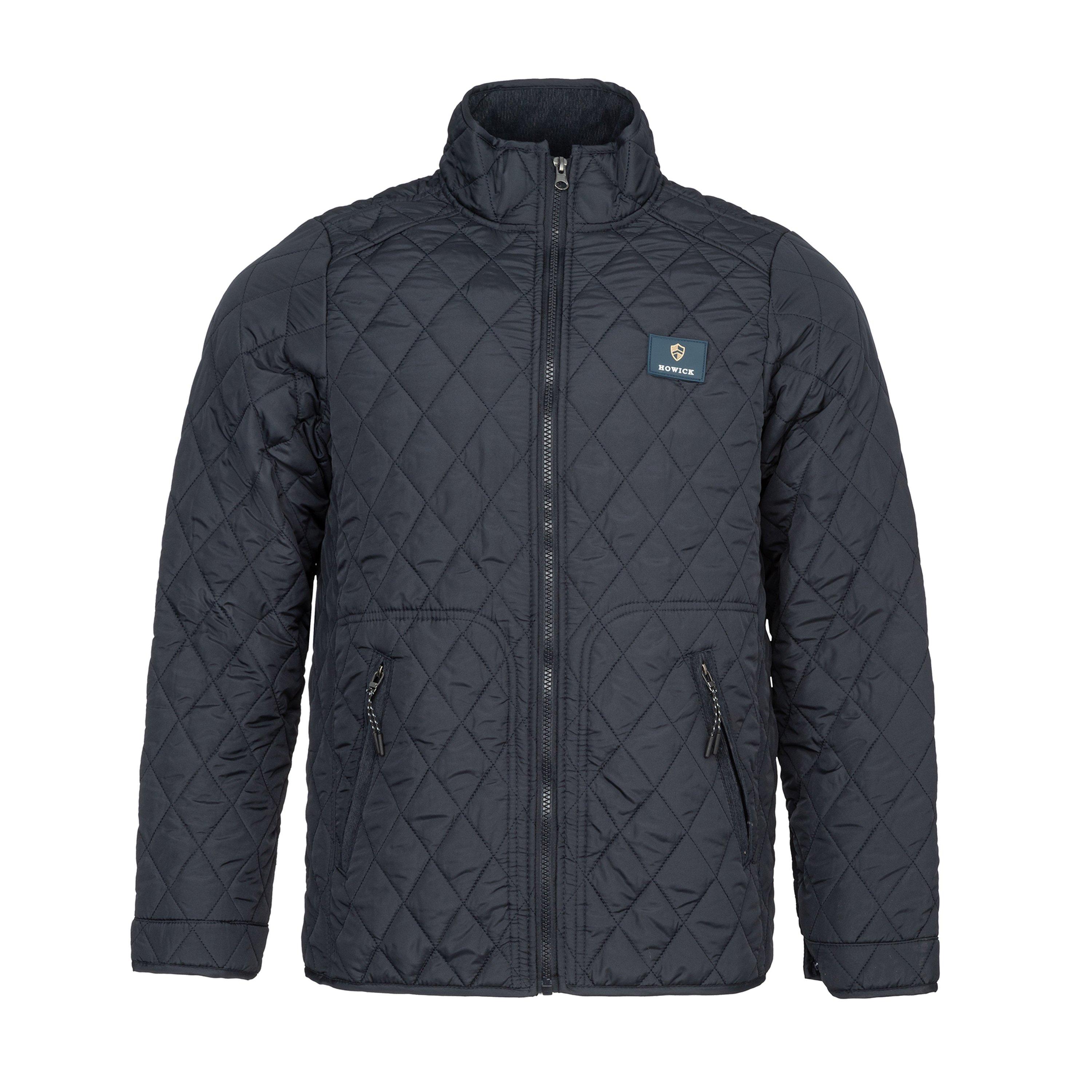 Navy - Howick - Men's Full Zip Long Sleeve Quilted Jacket - 1