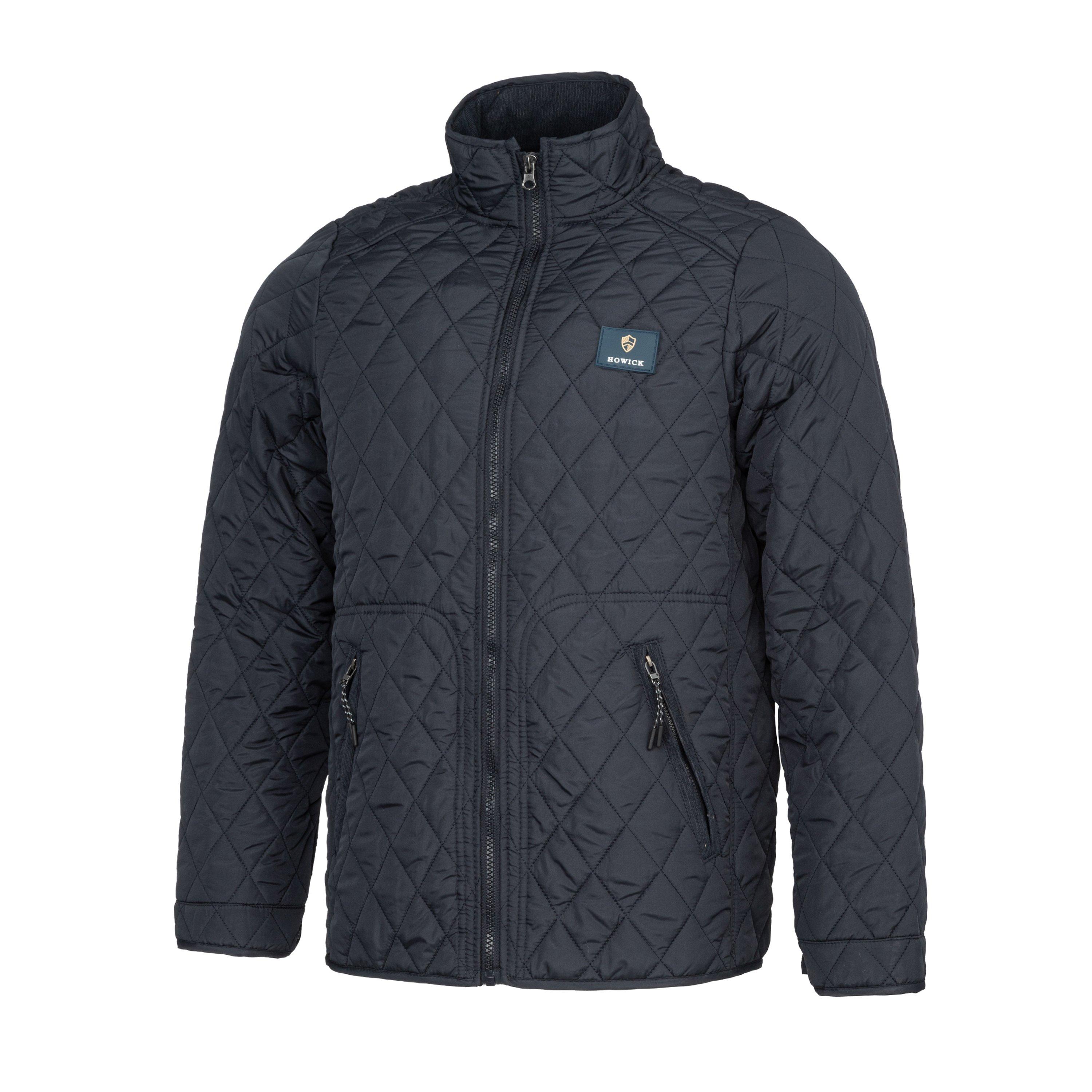 Navy - Howick - Men's Full Zip Long Sleeve Quilted Jacket - 3