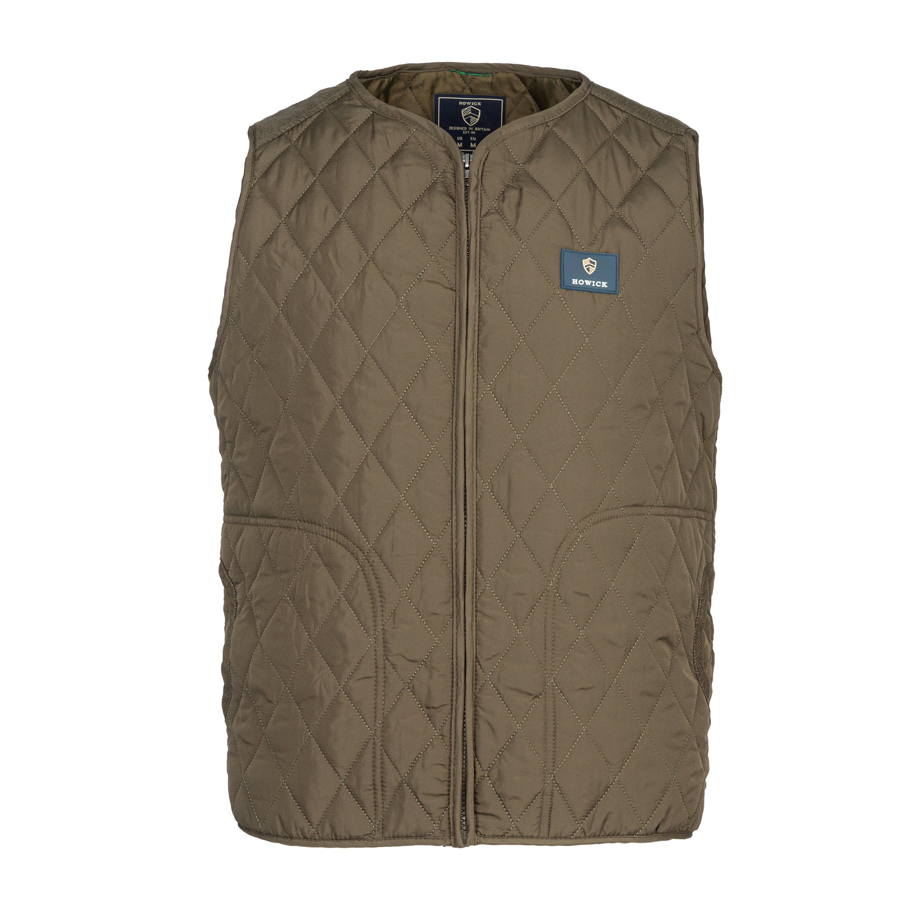 Army green - Howick - Men's Quilted Windproof Winter Puffer Gilet - 1