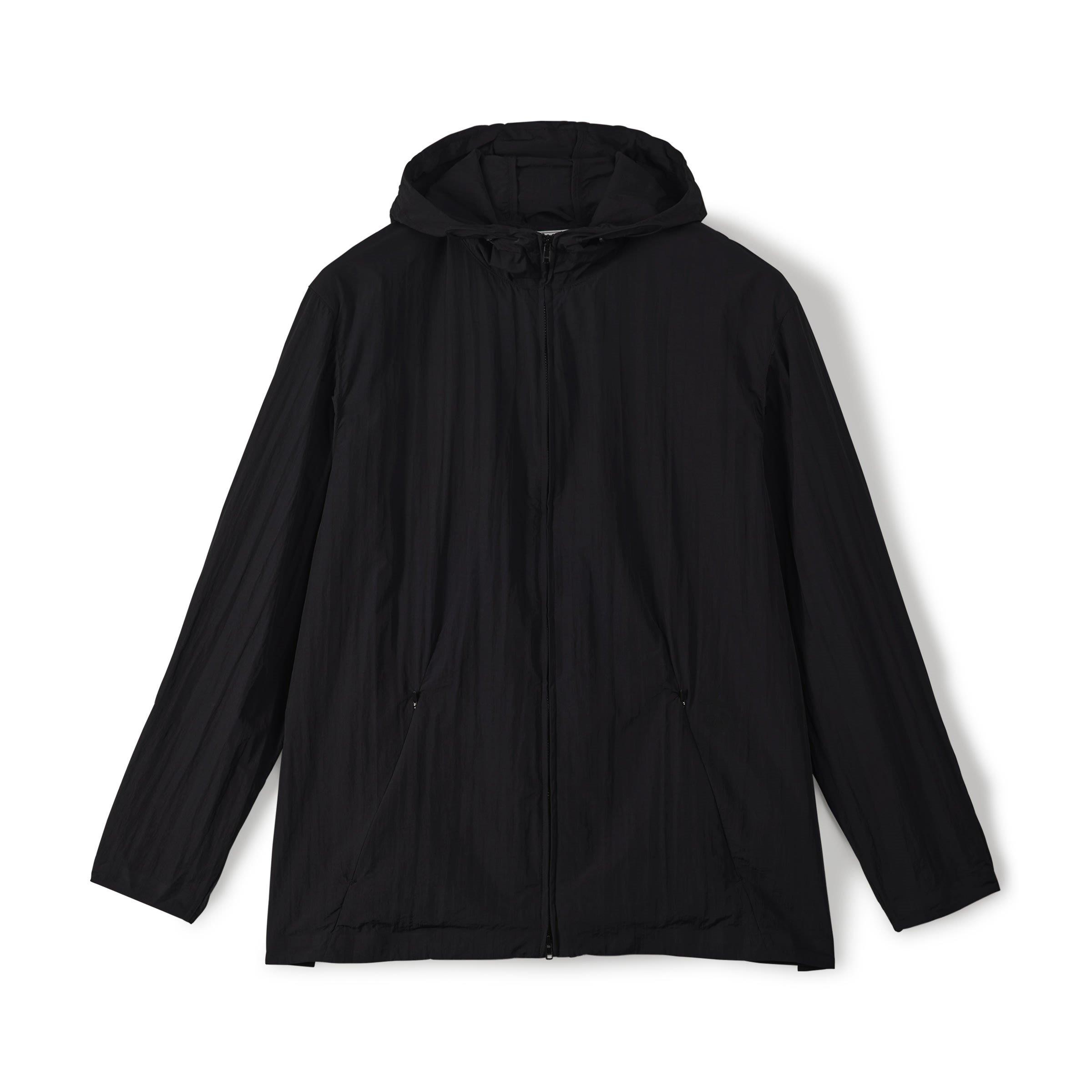 Black - adidas Originals - Men's Y Classic Light Shell Hooded Long Sleeve Windbreaker - 1