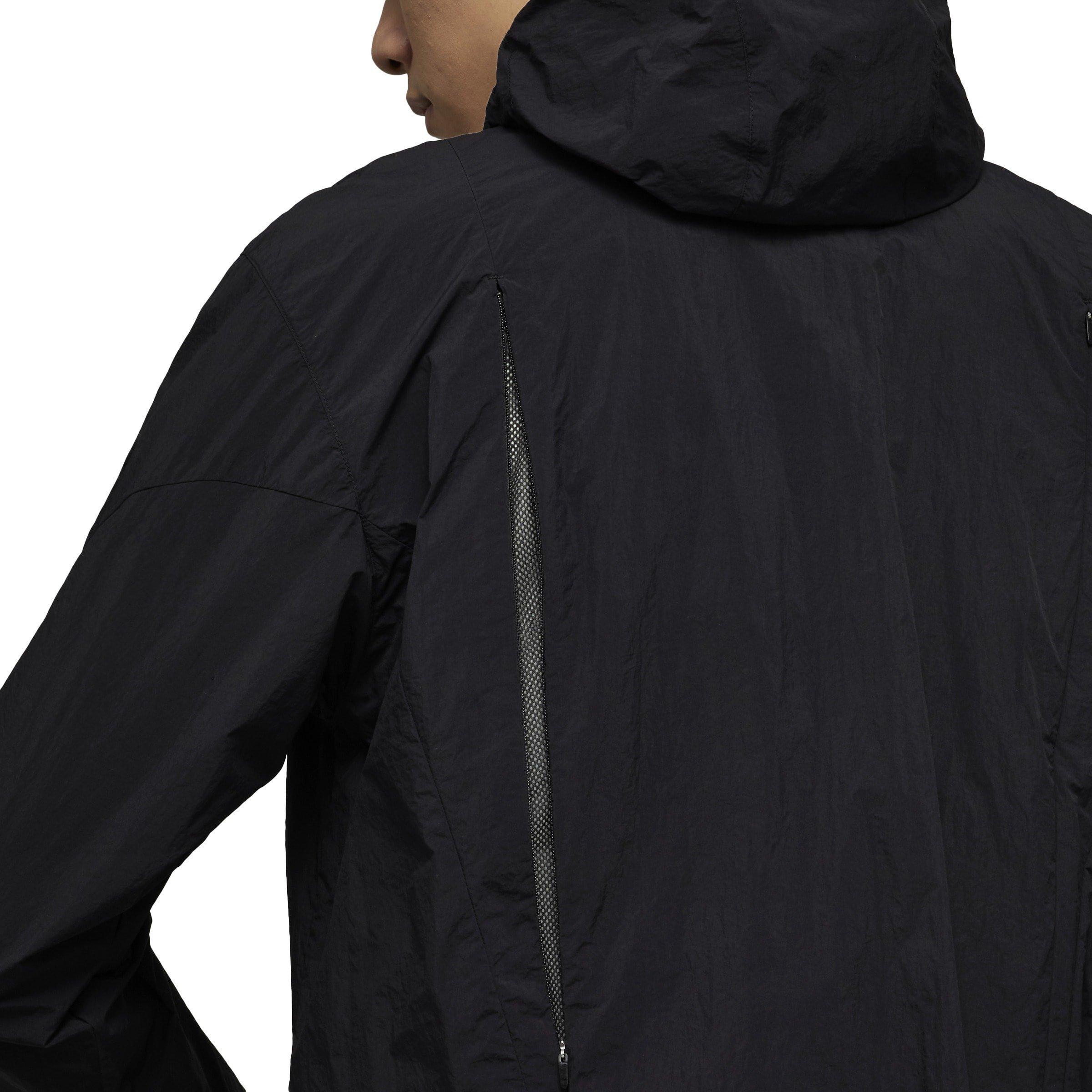 Black - adidas Originals - Men's Y Classic Light Shell Hooded Long Sleeve Windbreaker - 5