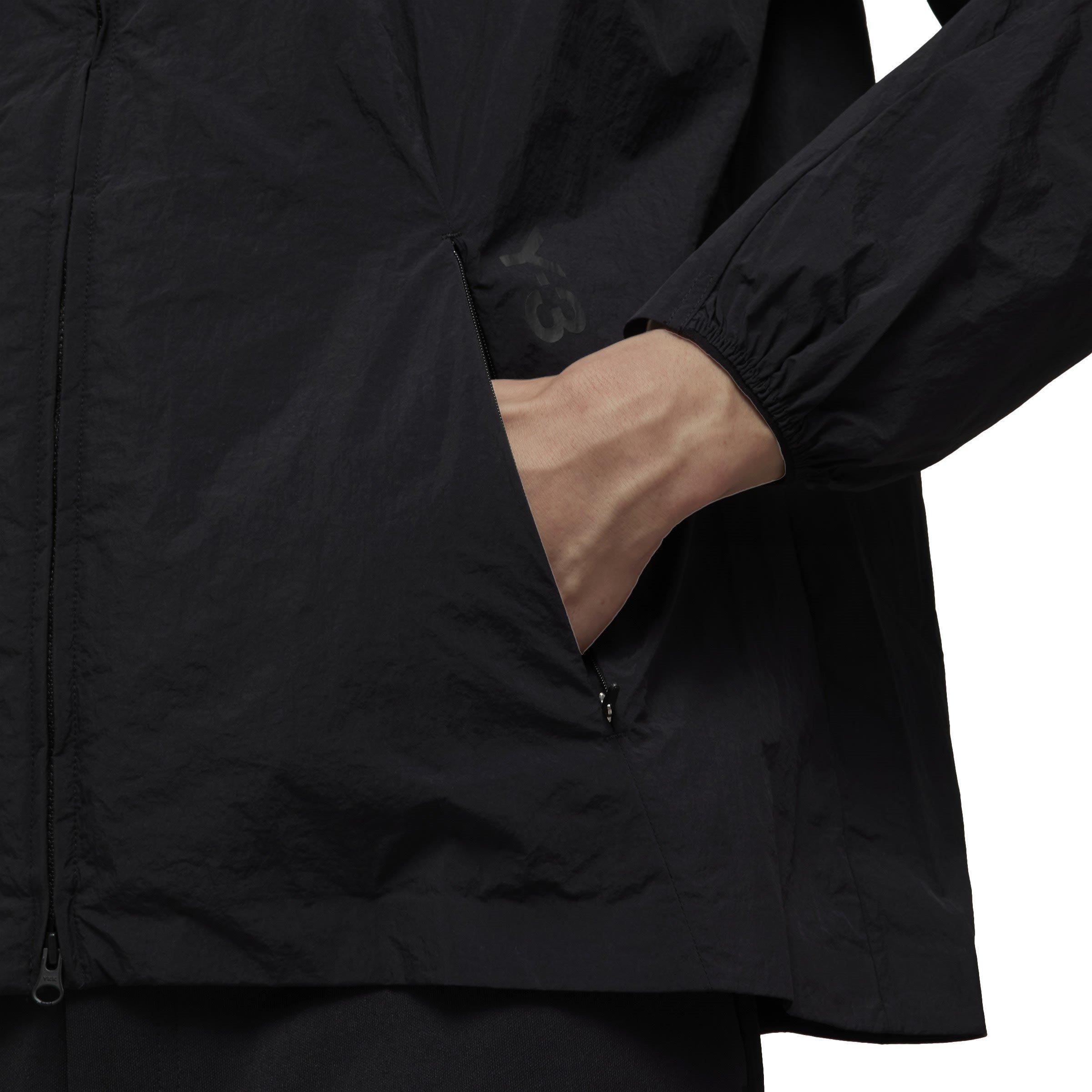 Black - adidas Originals - Men's Y Classic Light Shell Hooded Long Sleeve Windbreaker - 6